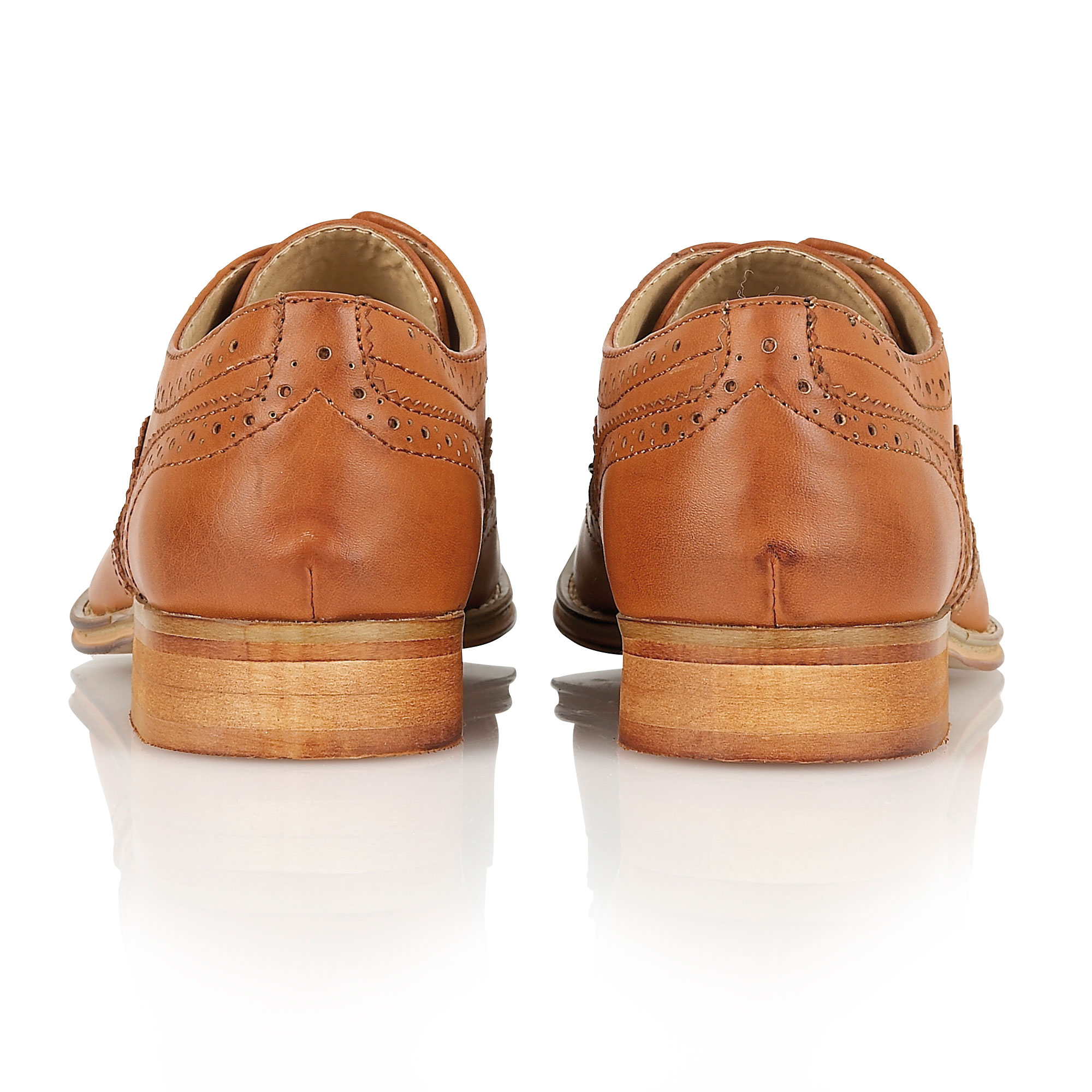 Ladies Lace Up Brogue Shoes Womens Flat Oxford Smart Work School Casual