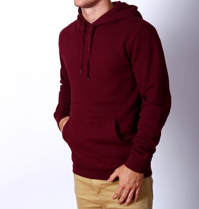 Mens Designer Quality Plain THICK Fleece Hoody! BASIC Hoodies & Jumpers