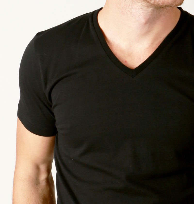 Mens Basic Plain Cotton tee V NECK Tees Quality tshirts Basic Casual