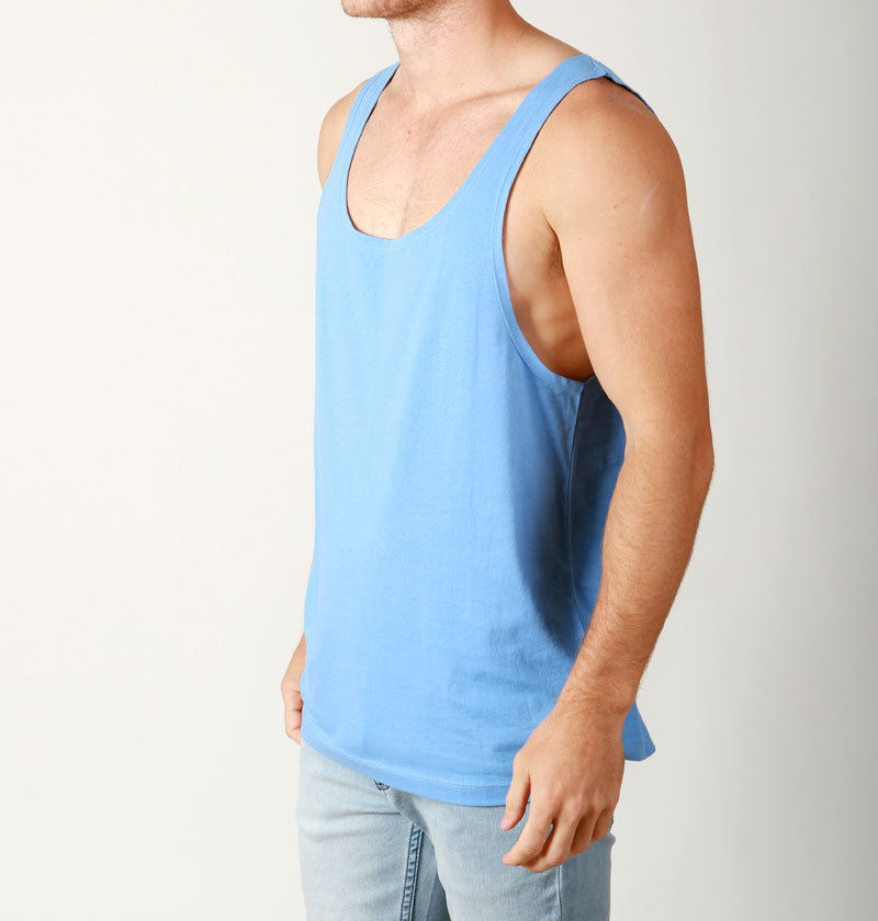 Mens Premium Singlets Loose Fit Tanks Casual Plain Blank BodyBuilding