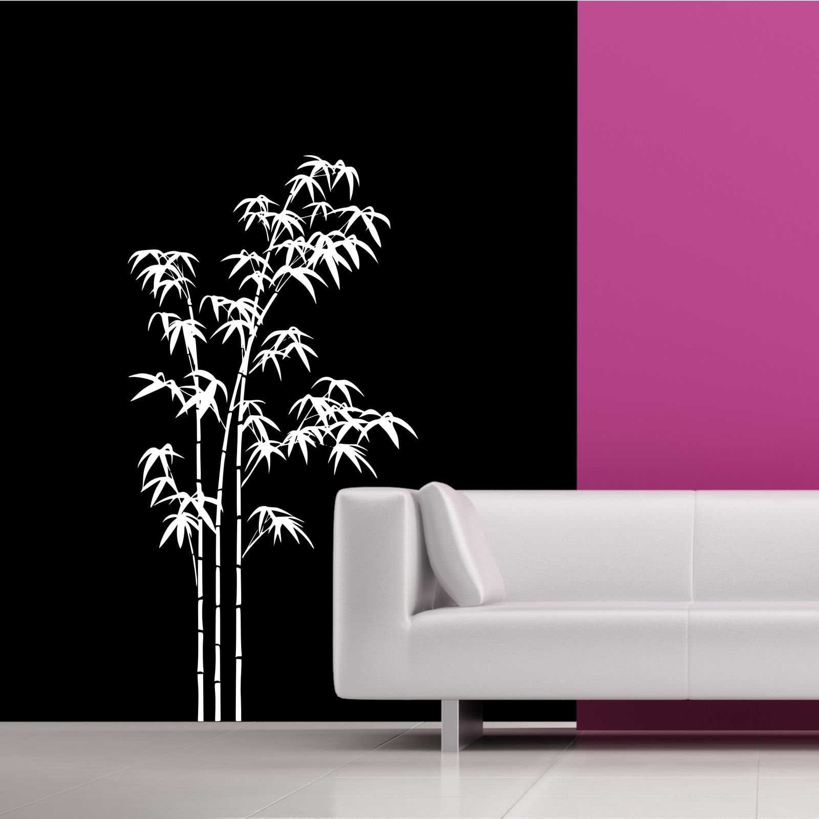 Bamboo tree grass wild jungle wall sticker decal mural stencil ...
