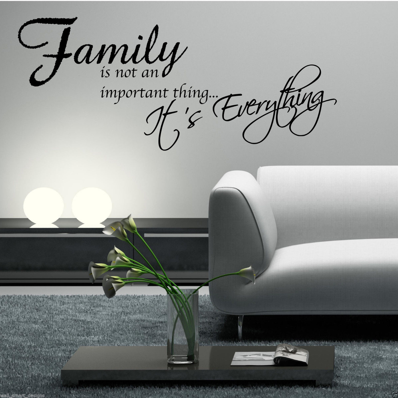 FAMILY IS EVERYTHING Wall Sticker Quote Room Decal Mural Stencil Transfer WSD474 eBay