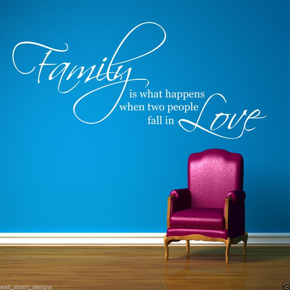 Family Love Wall Art Sticker Quote Living Room Decal Mural Stencil