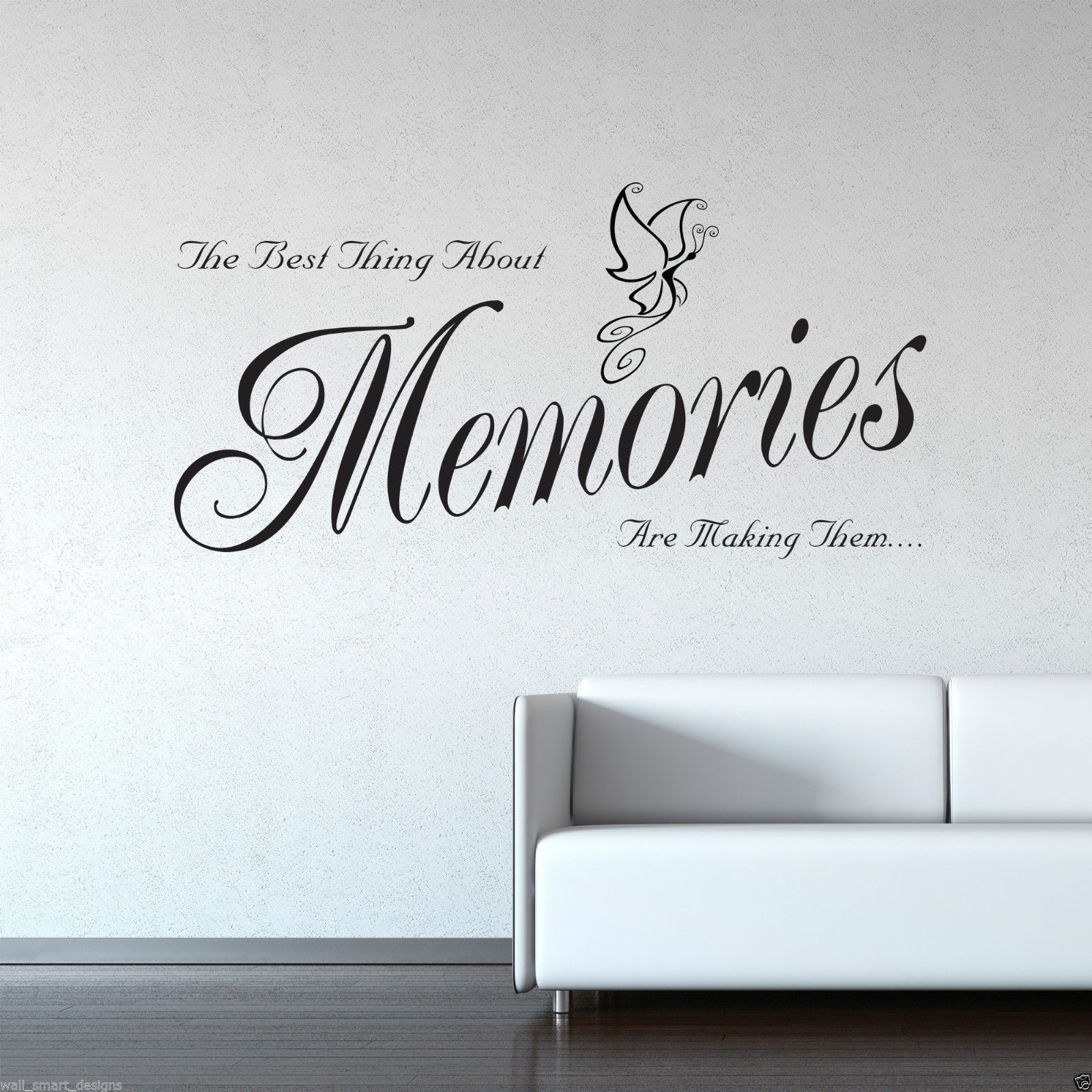 Memories wall art sticker lounge room quote decal mural stencil ... Stencil muro adesivi