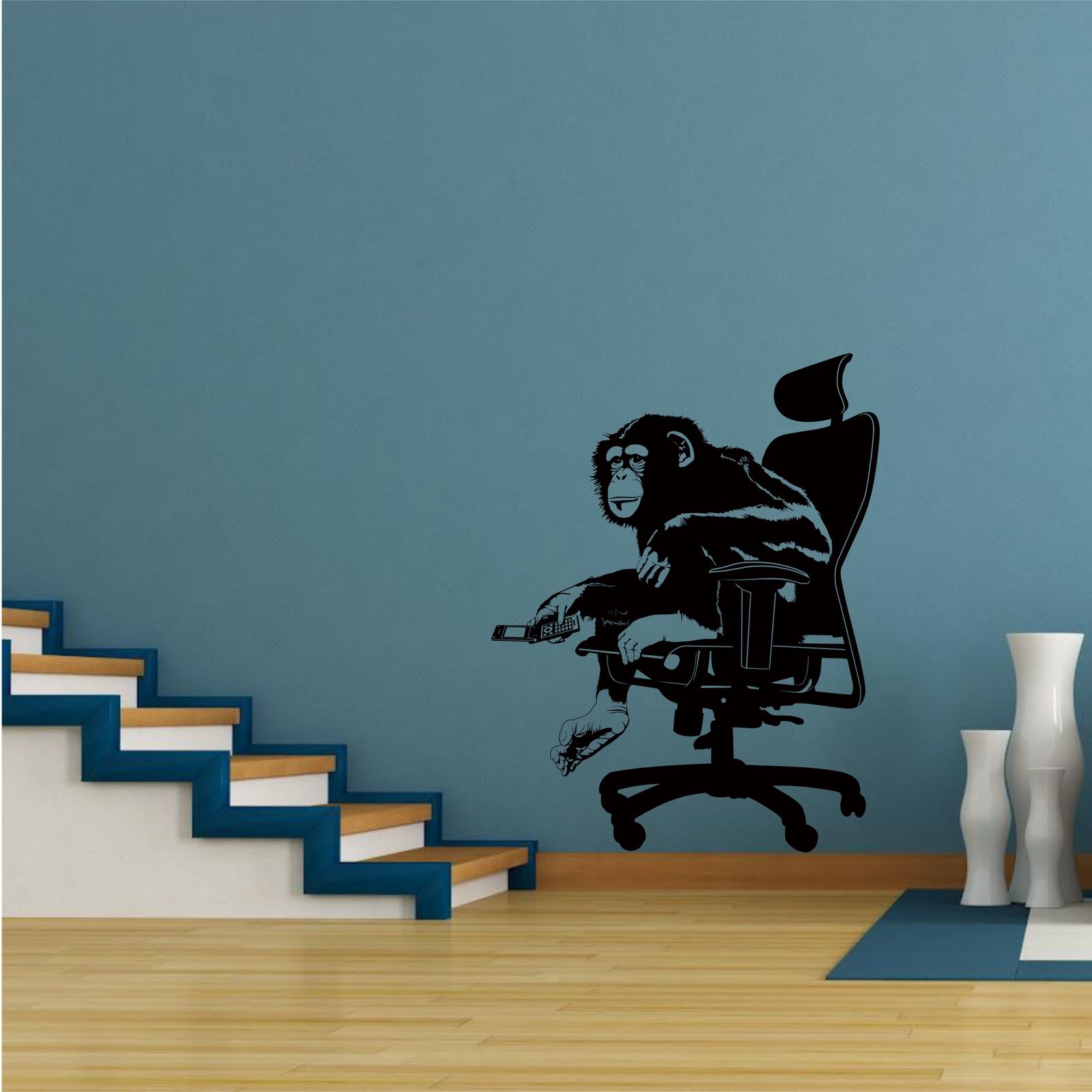 Office monkey chimp animal wall art wall sticker decal mural ...