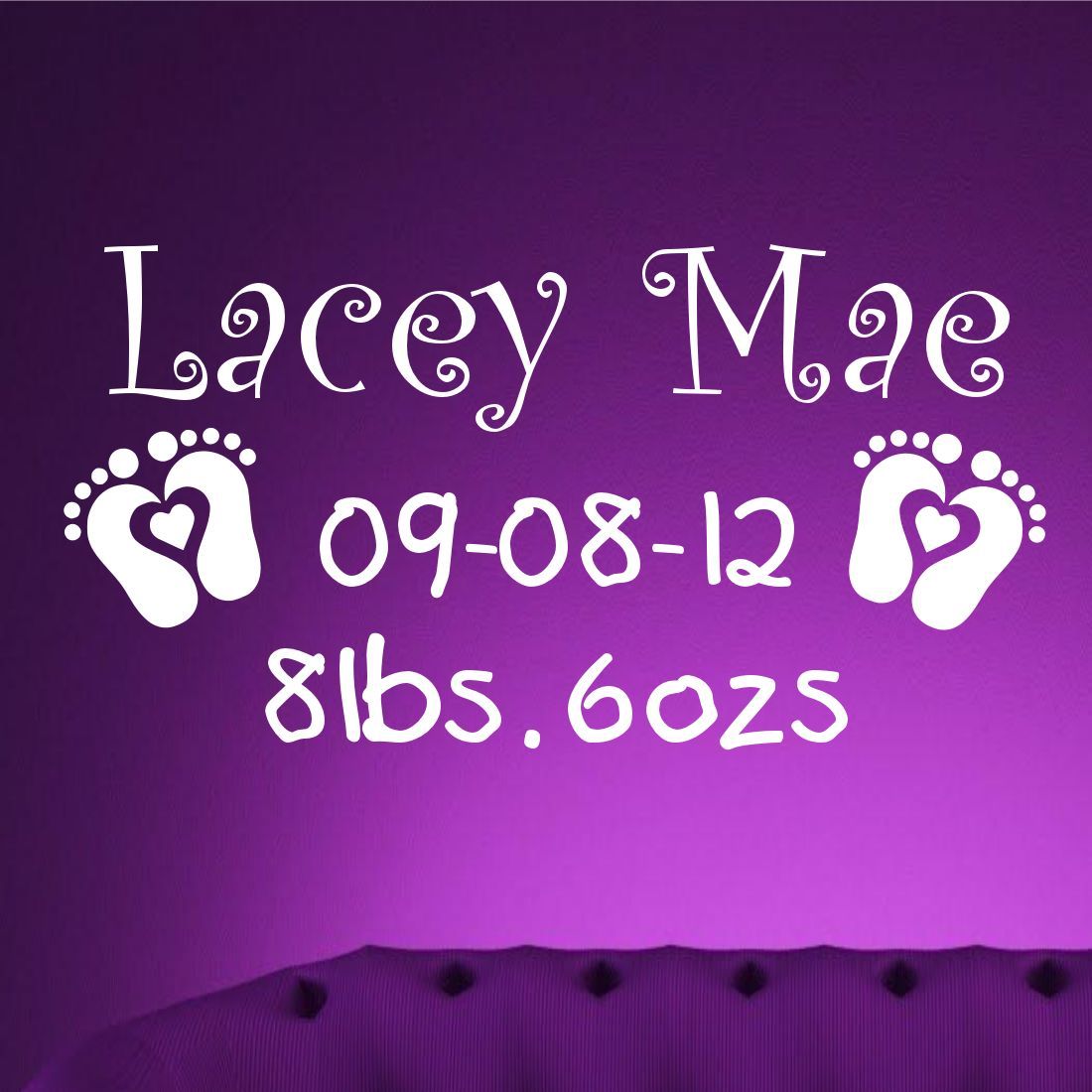 PERSONALISED NURSERY BABY BOY GIRL WALL ART WALL STICKER DECAL VINYL