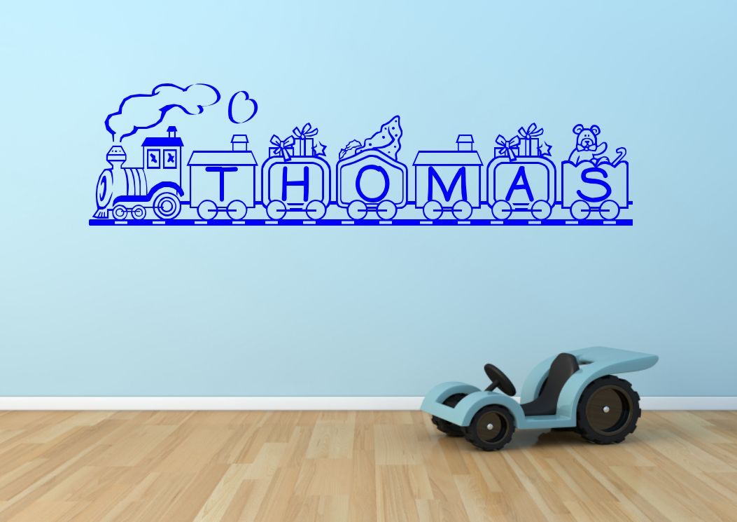 Personalised Train Name Wall Sticker Bedroom Decorative Mural Decal eBay
