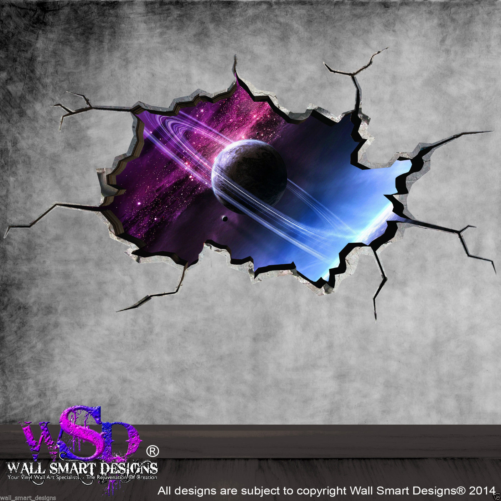3d Wall Art space planets universe world cracked 3d - wall art sticker boys 3d Wall Art space planets universe world cracked 3d - wall art sticker boys