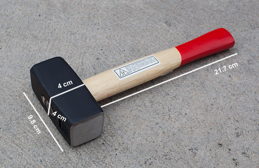 2 x Hammer Stoning 1.25 kg, Stone Carving Hammer Hardened Steel Mallet