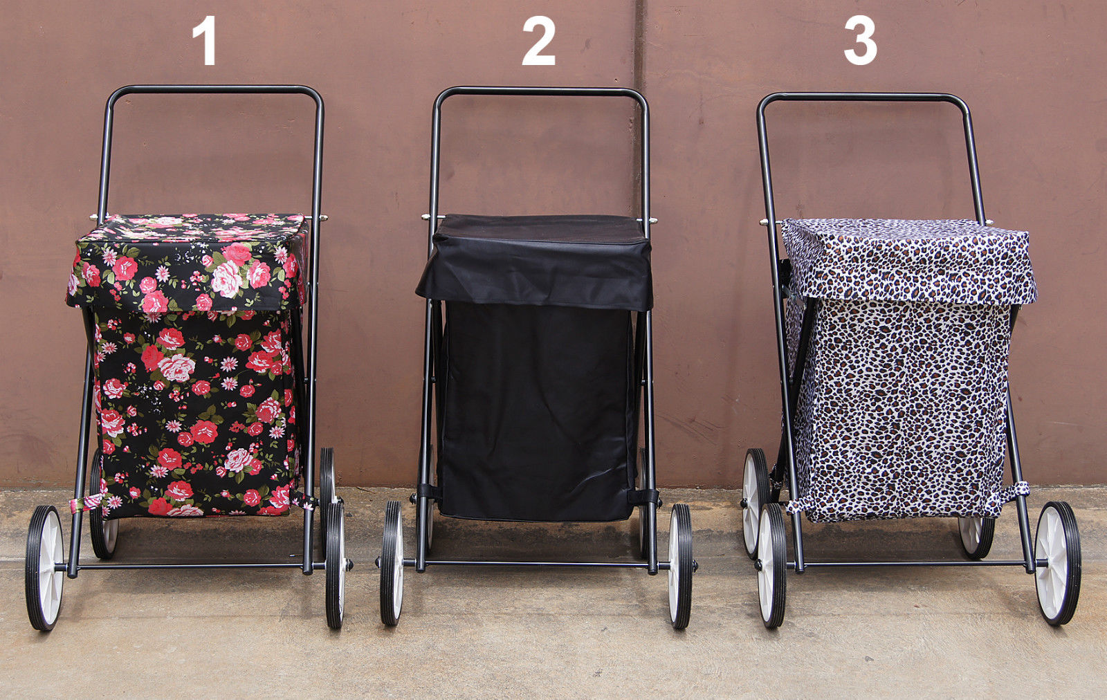 Collapsible Shopping Trolley Extra Large 4 Wheels, Waterproof, 3