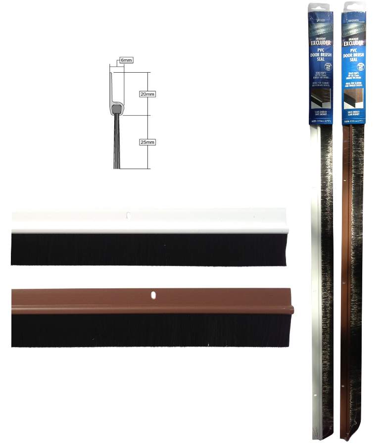 Stormguard Door Brush Draught Excluder Screwfix Seal 914mm/36" eBay