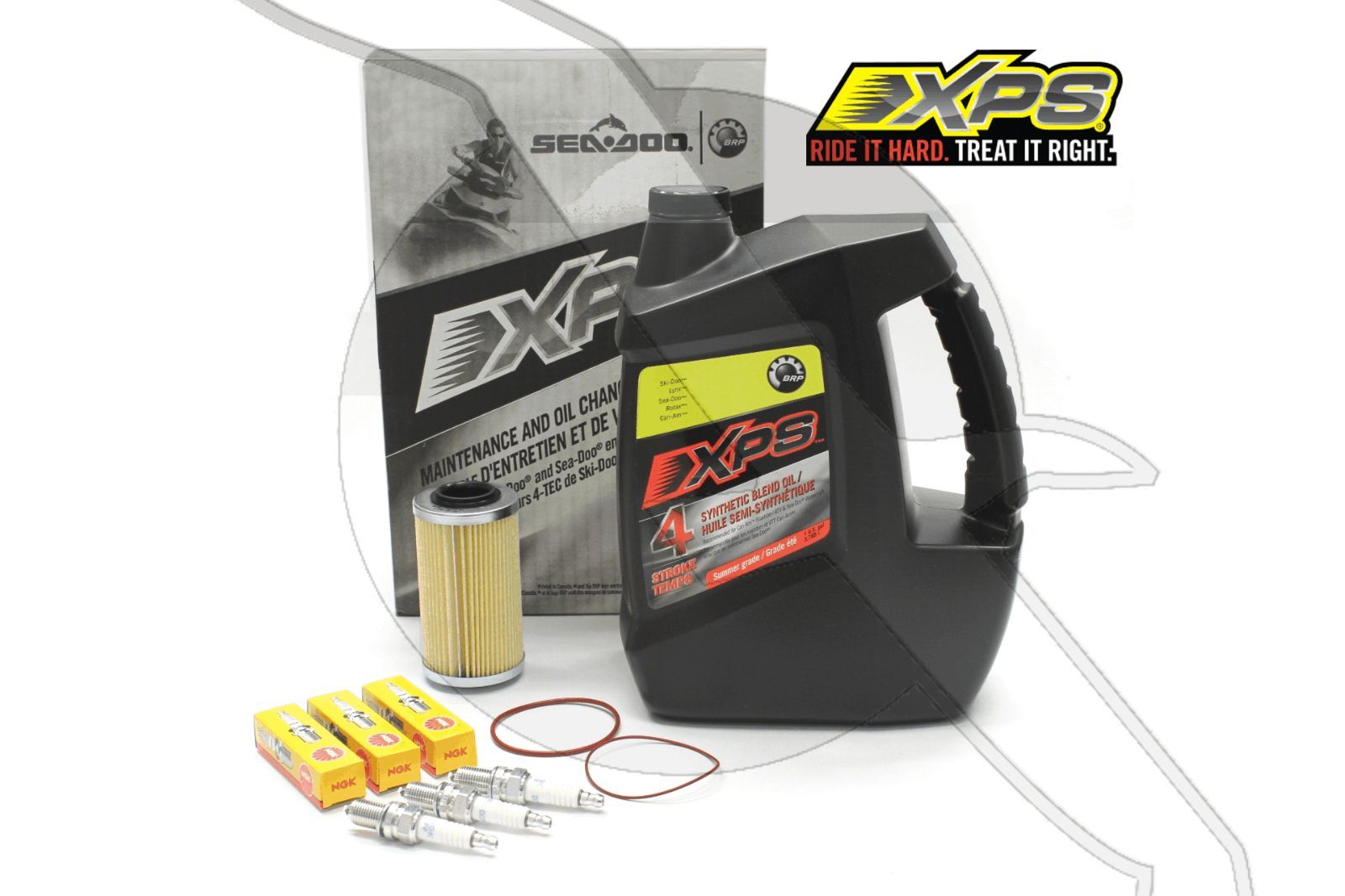 Sea Doo 4 TEC XPS Rotax Engine Oil Change Kit With Spark Plugs & Filter