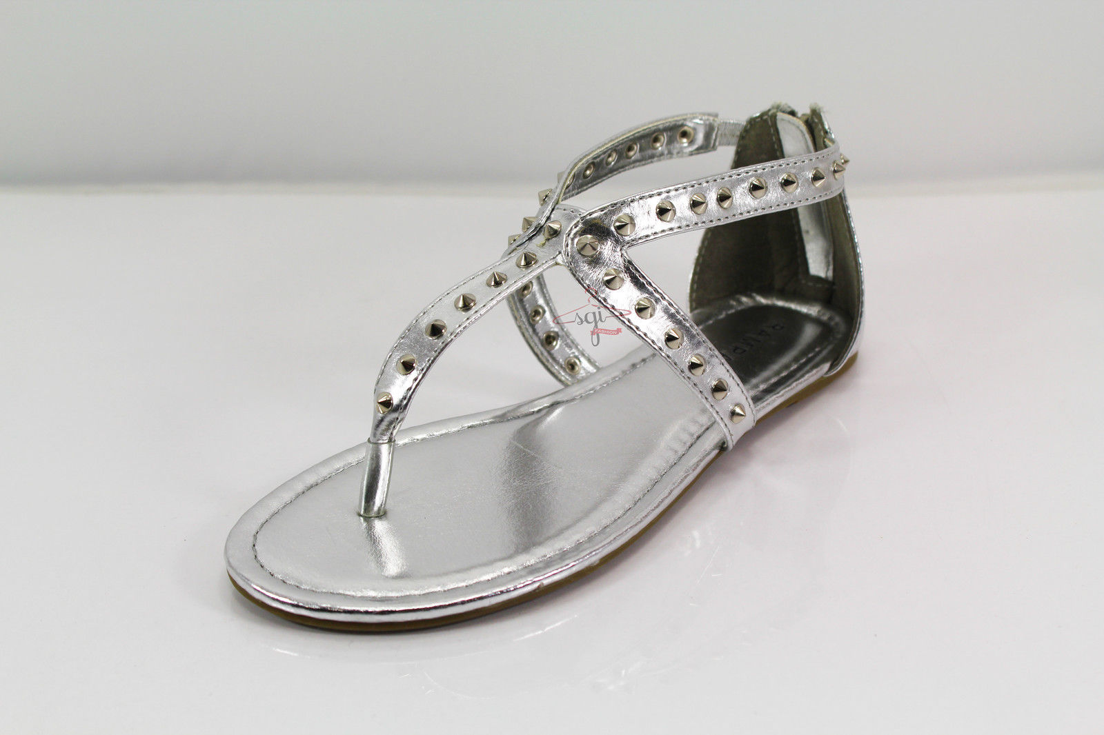 Rampage Padine Strappy Thong Sandals Silver Women's Shoe Size 6 | eBay