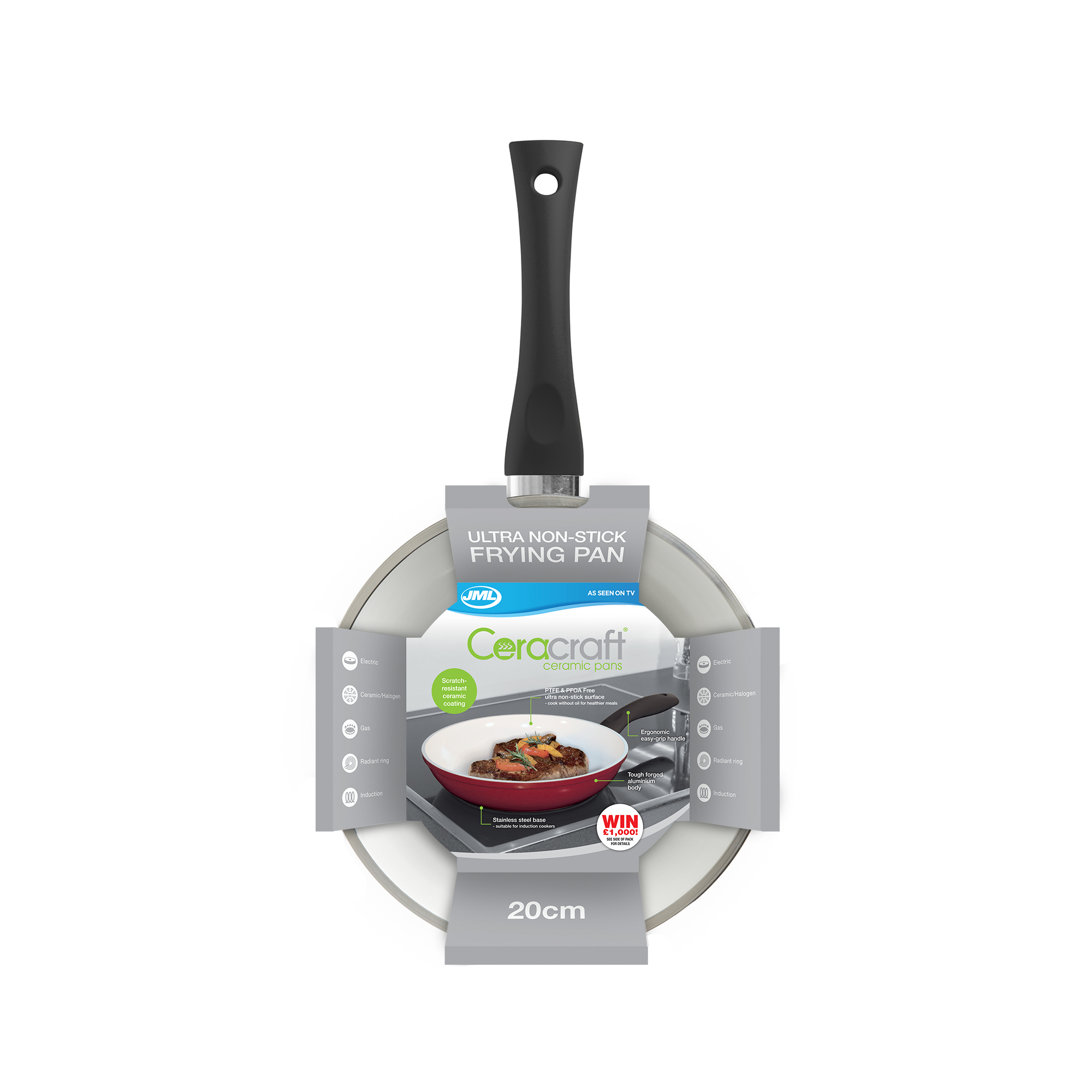 JML Ceracraft NonStick Ceramic ScratchResistant Frying Pan eBay