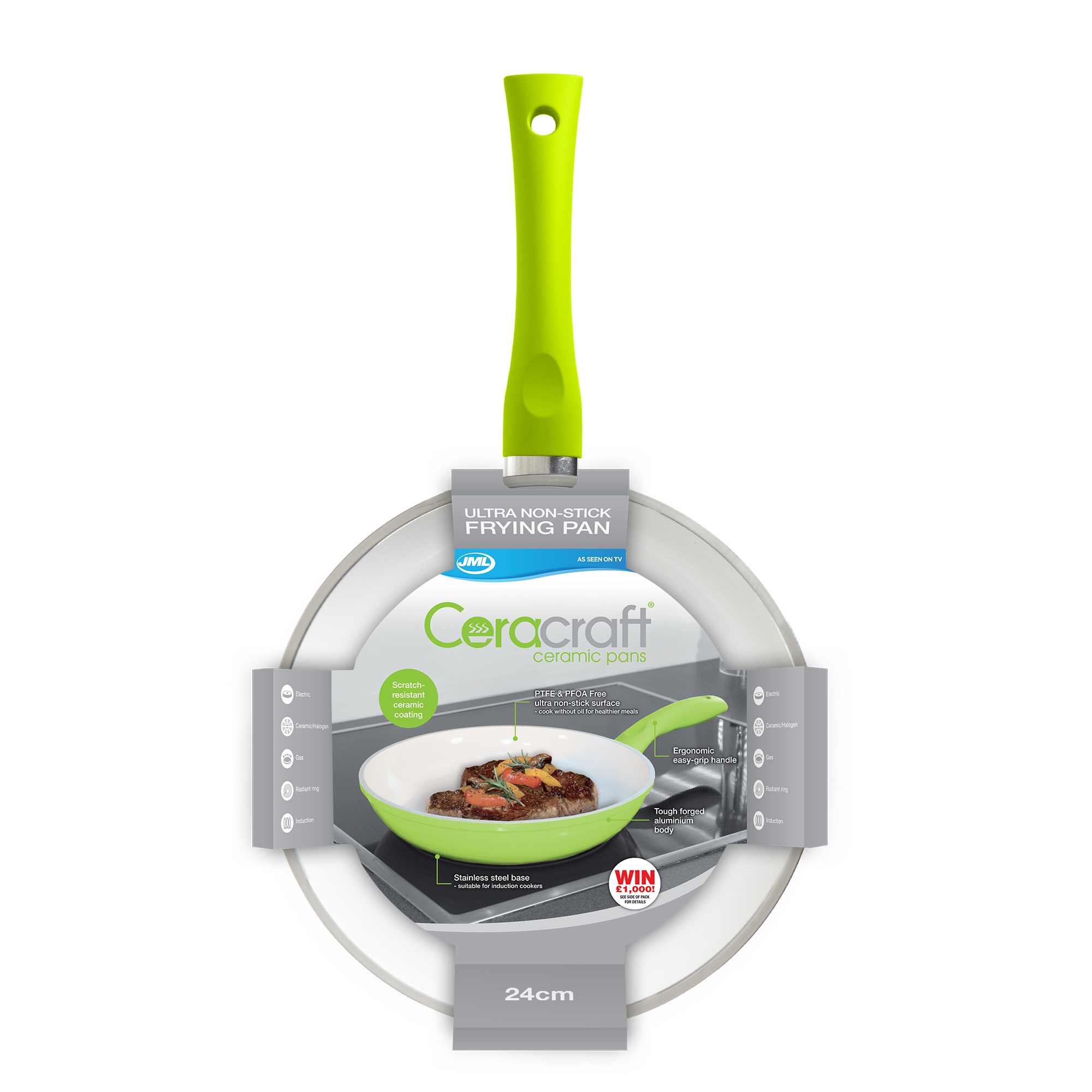 JML Ceracraft NonStick Ceramic ScratchResistant Frying Pan eBay