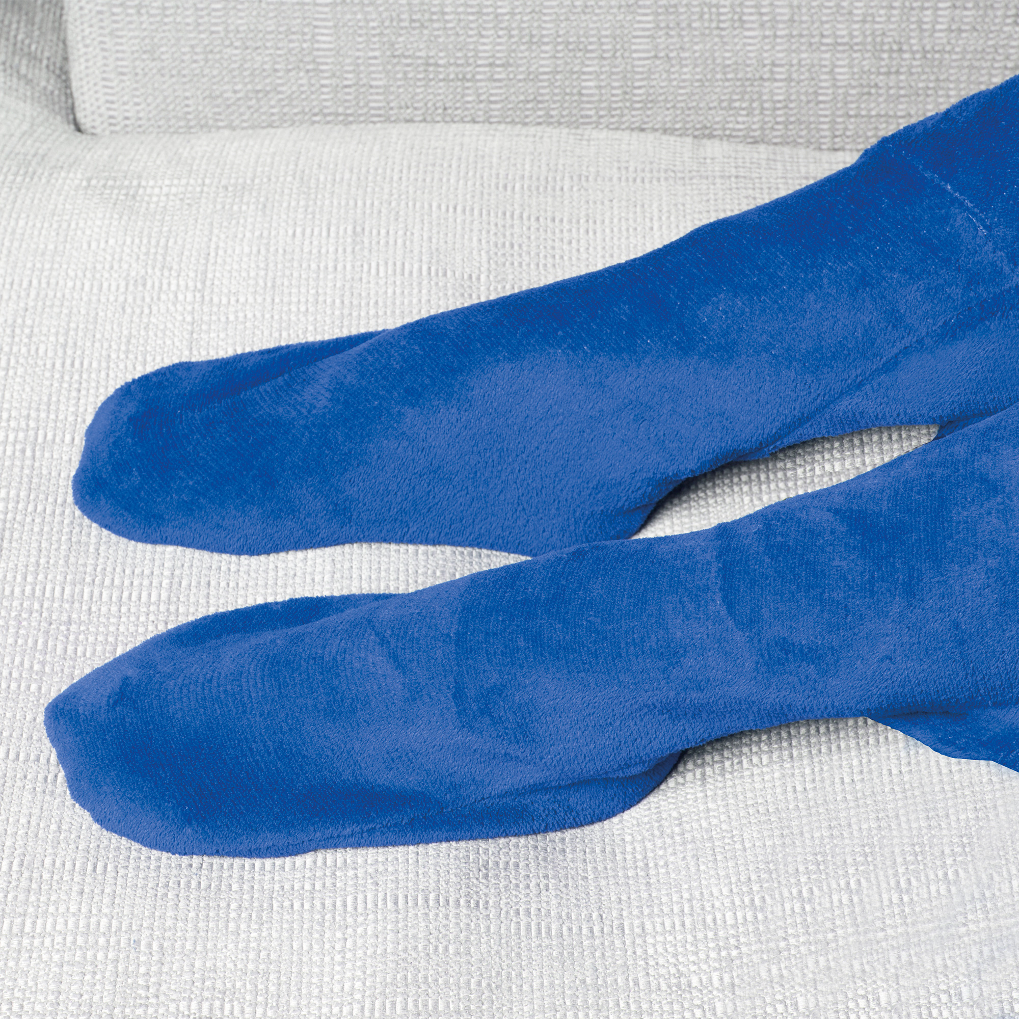 JML Footsie Blanket Fleece Blanket with Foot Pockets (red/blue)