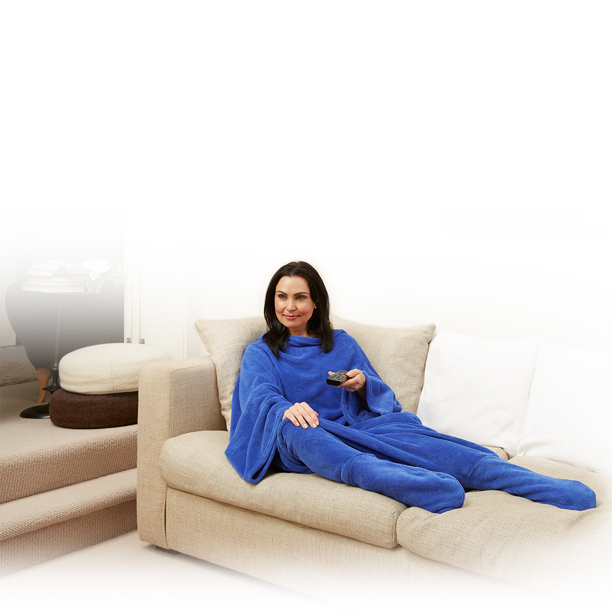 JML Footsie Blanket with Sleeves Fleece Snuggie Blanket with Feet