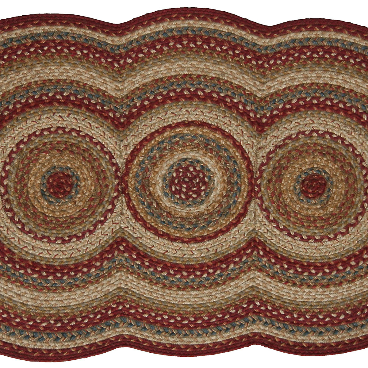 Trio Jute Braided Area Rug Country Primitive Homespice Decor eBay