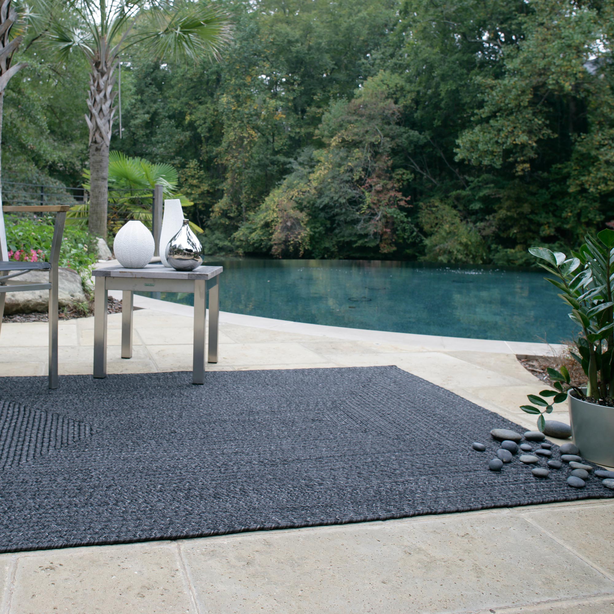 Solid Braided Area Rugs Indoor Outdoor Oval Rectangle