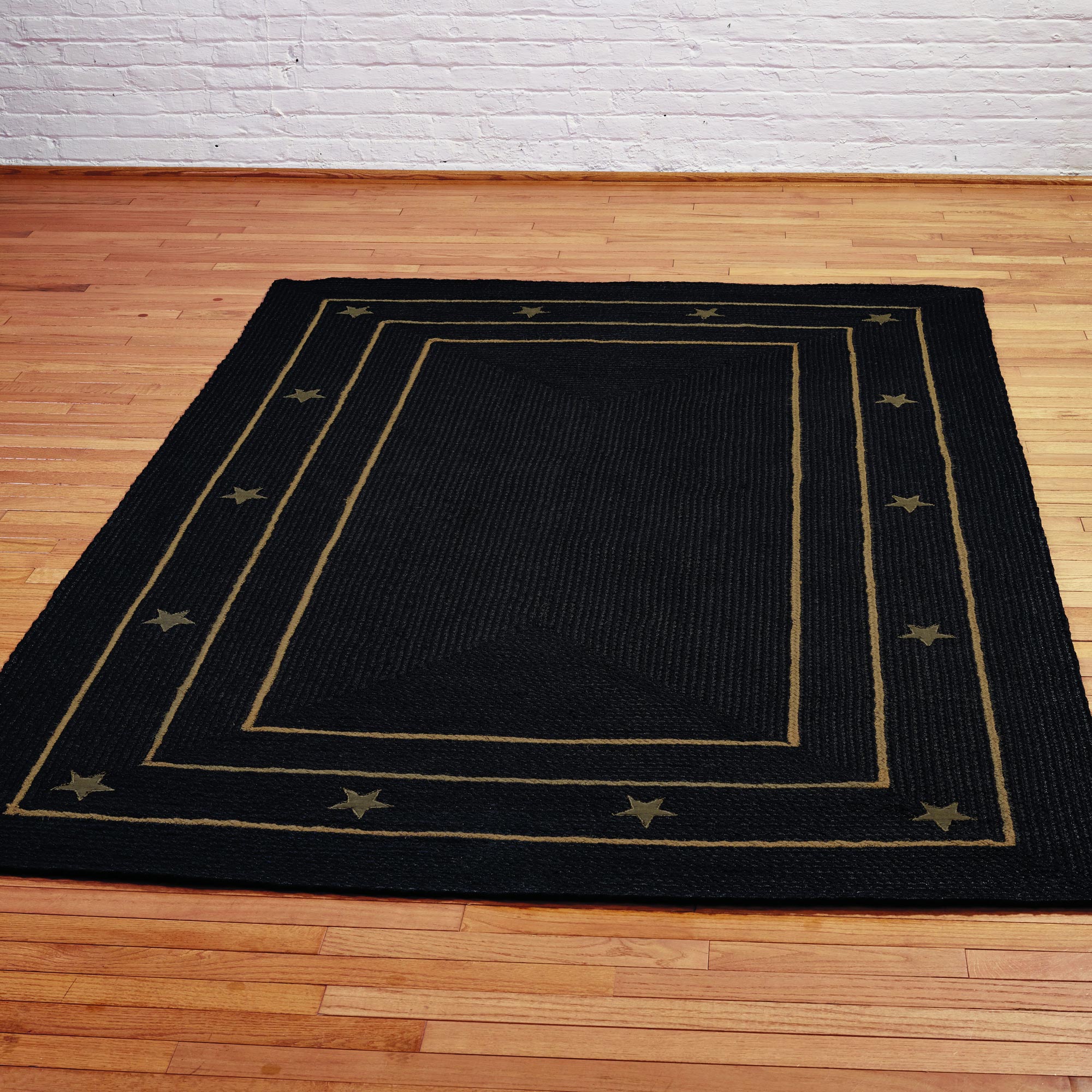 Braided Rug Burlap Star Jute Country Primitive IHF eBay