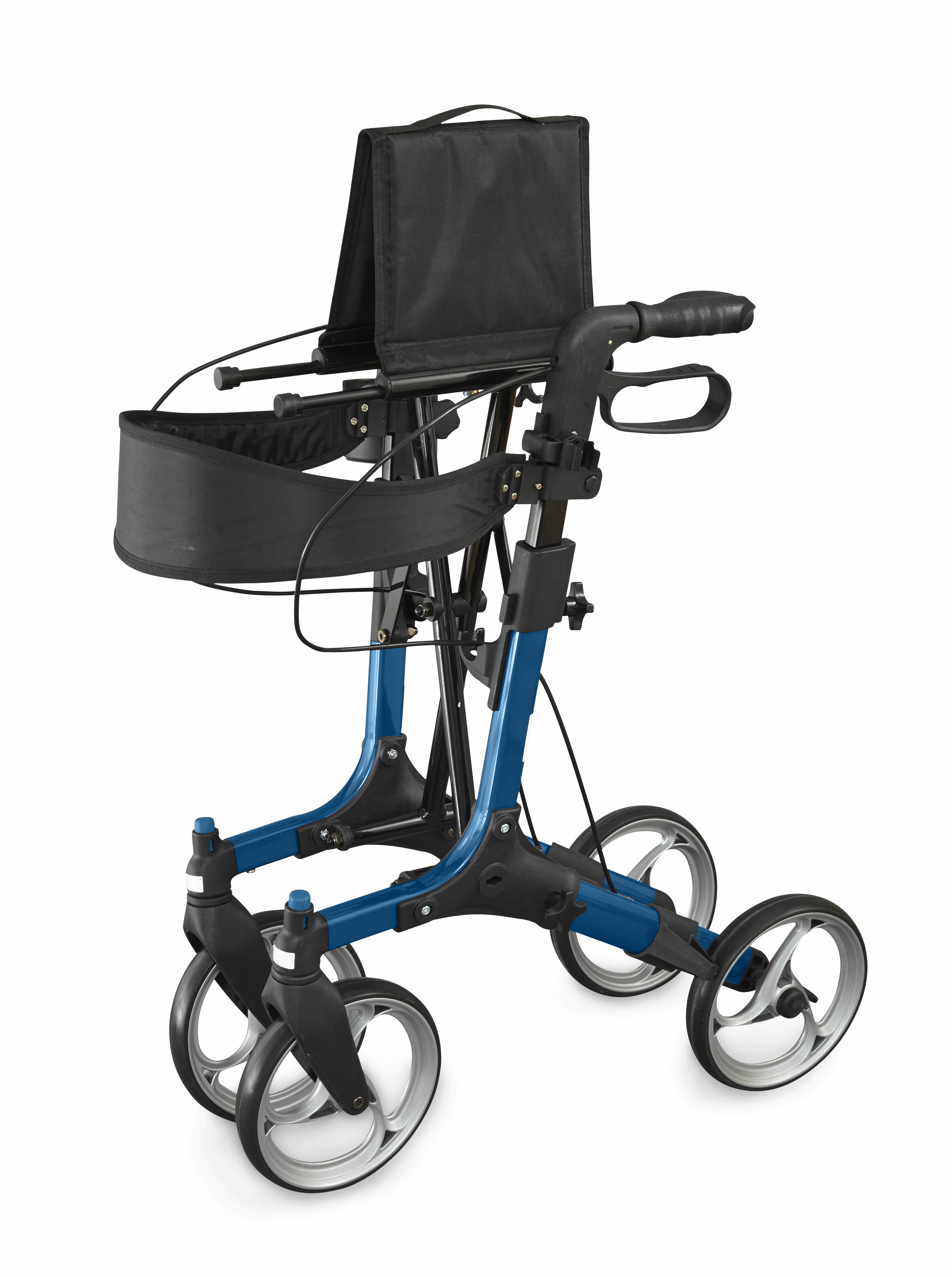 Medline Simplicity Rollator European Style, 8" Wheels, Red or Blue