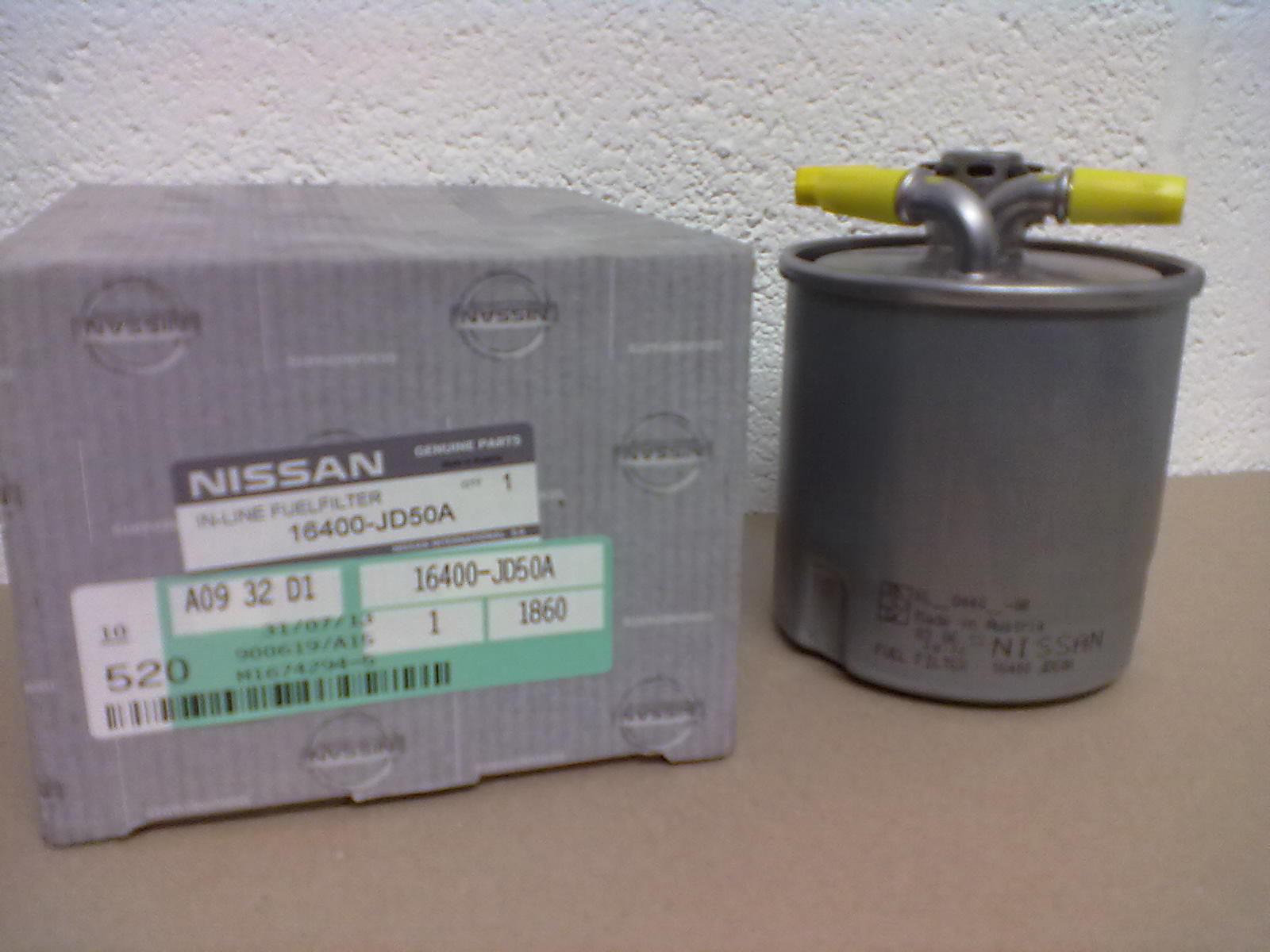 GENUINE NISSAN QASHQAI FUEL FILTER 16400JD50A 1.5 DIESEL eBay