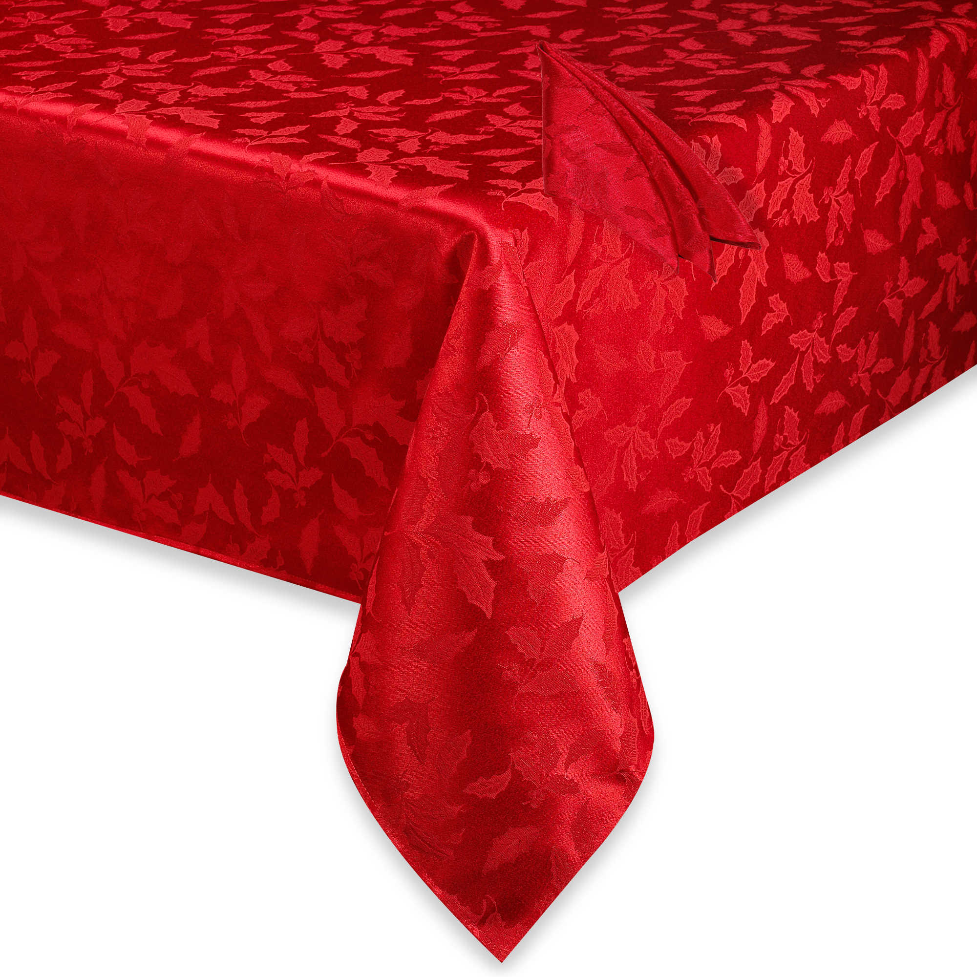 Lenox Holly Damask Christmas Tablecloth