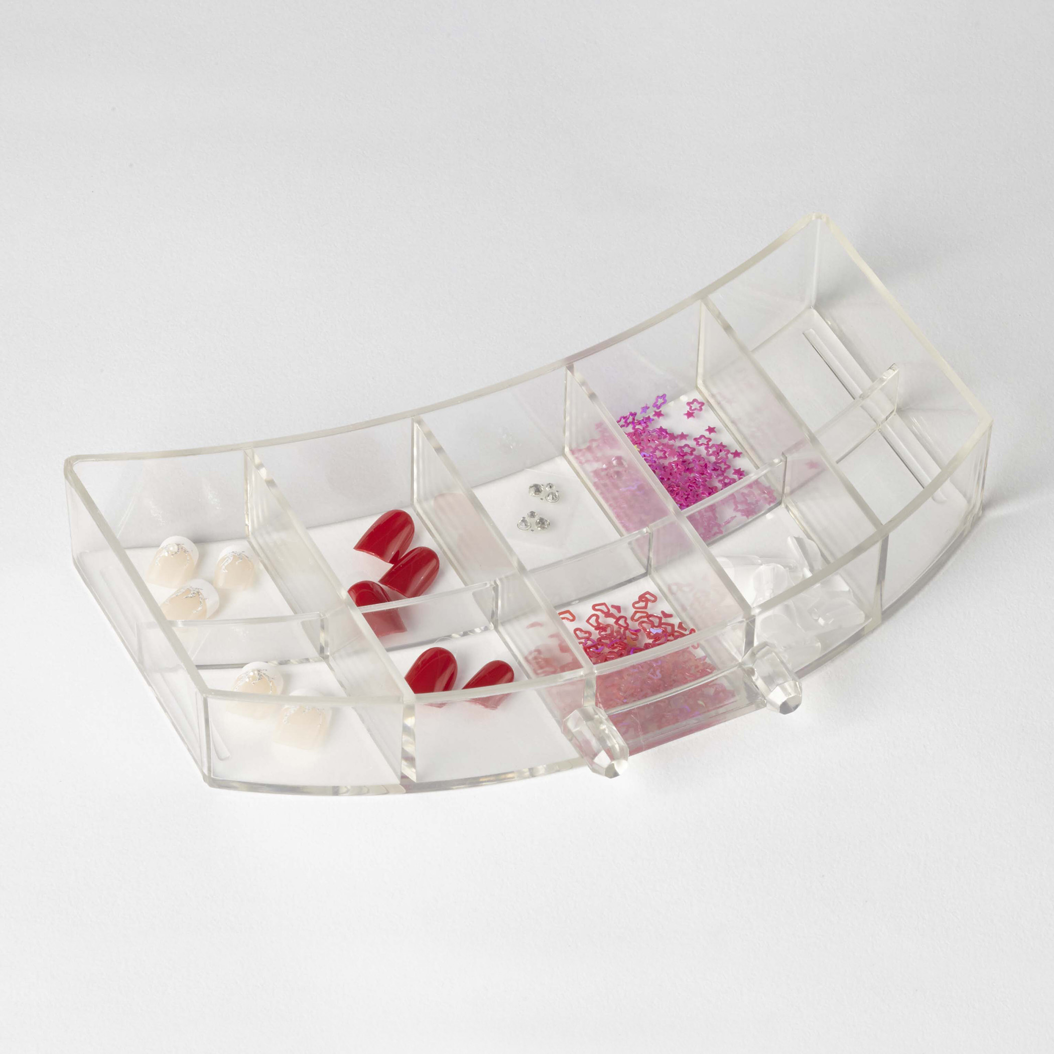 Clear Rotating Nail Polish and Accessories Organizer Holds 30 Bottles