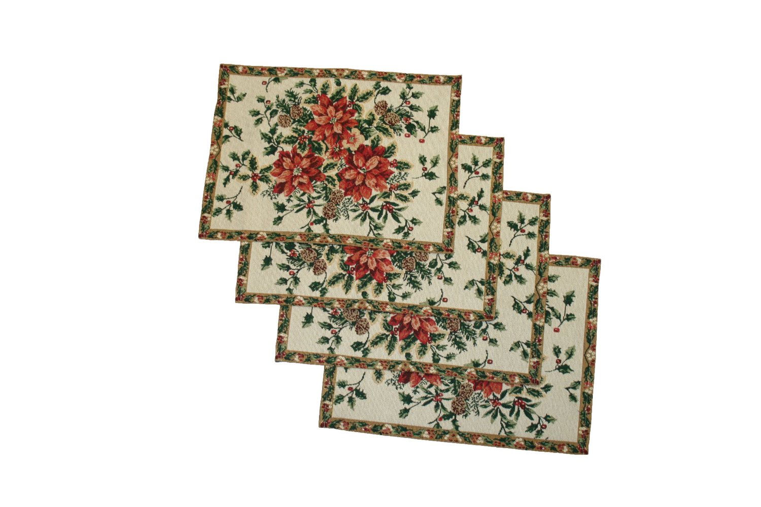 Christmas Holiday Tapestry Placemats Set of 4