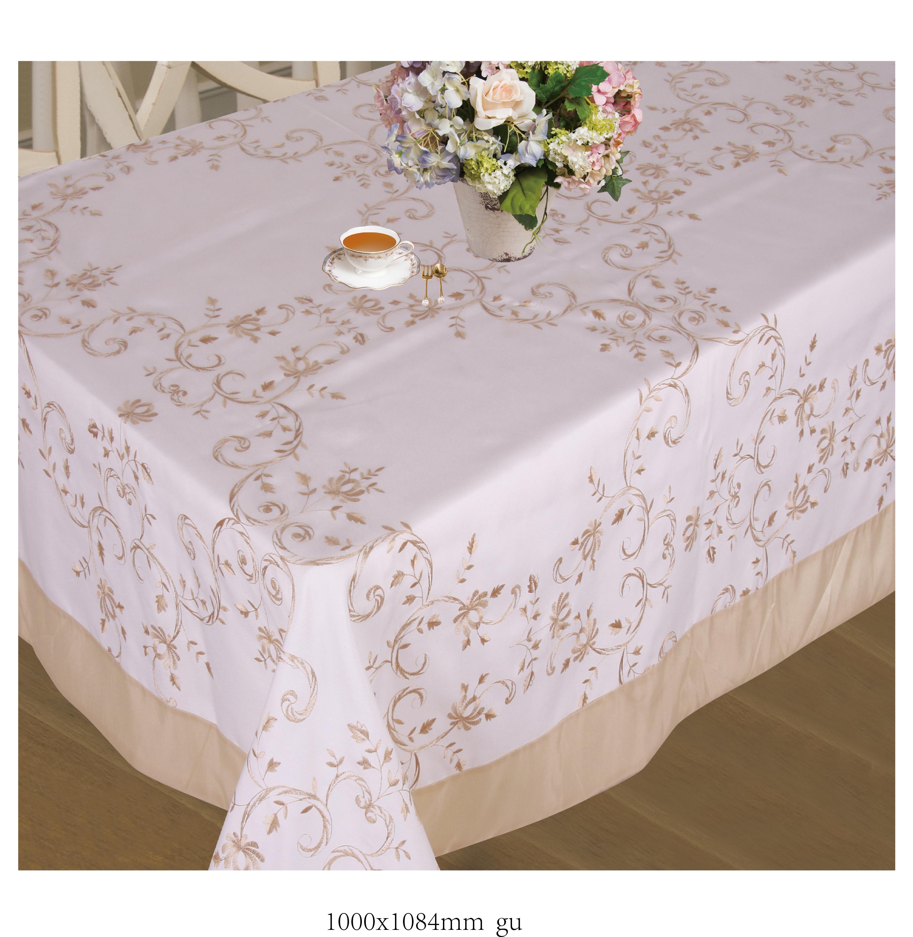 Lisbon Embroidered Vintage Design Tablecloth