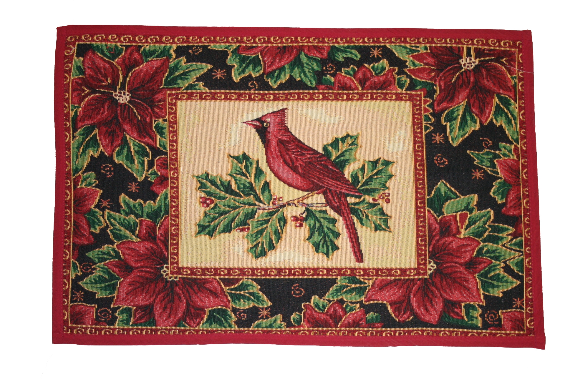 Holiday Christmas Poinsettia Design 19" X 27" Area Rug eBay