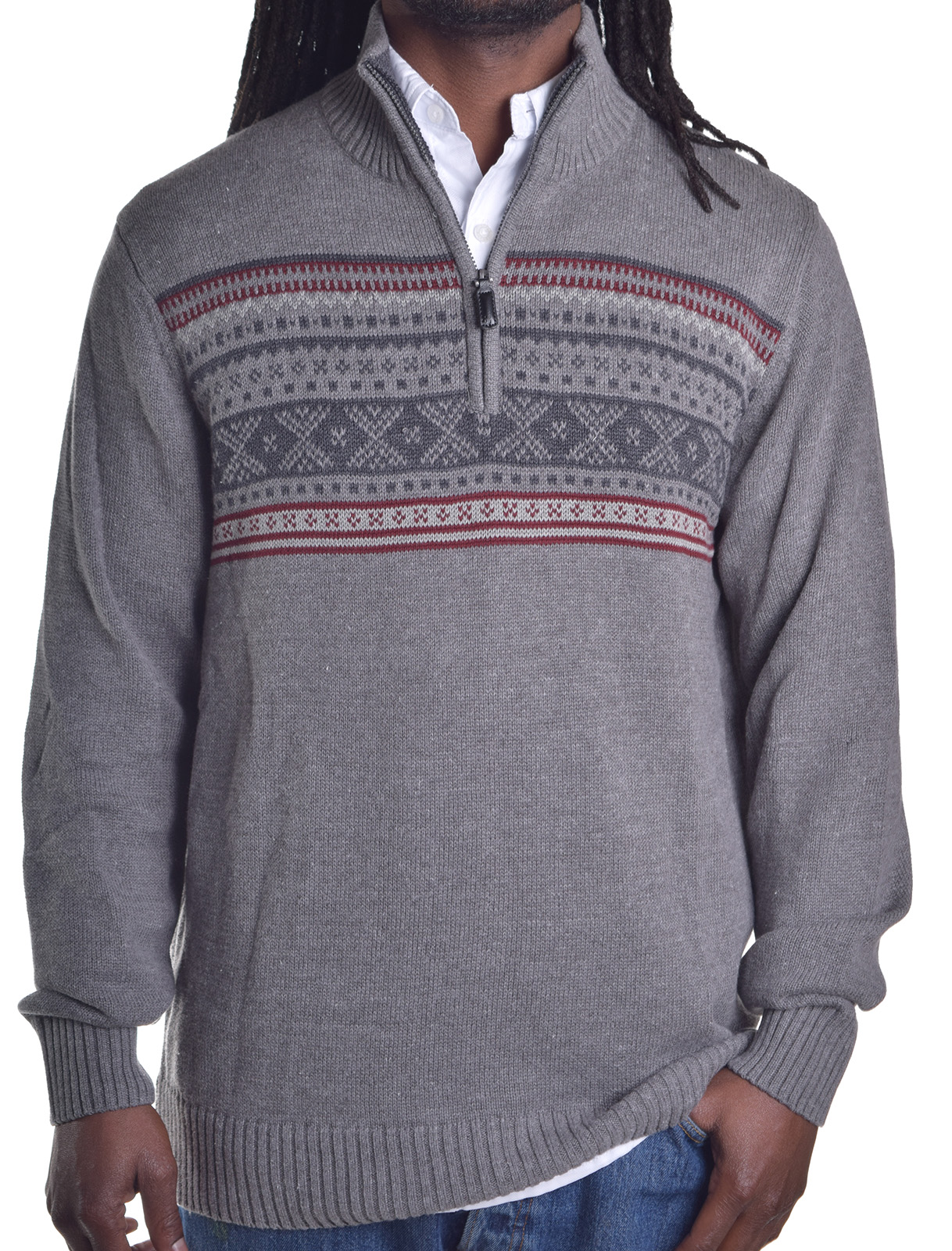 Tricots ST Raphael Men's 1/4 Zip Acrylic Pull Over Sweater ...