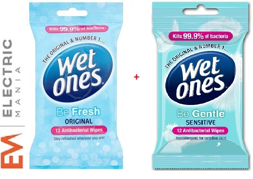 Wet Ones Antibacterial Clean Body Face Wipes Travel Festival Pack's