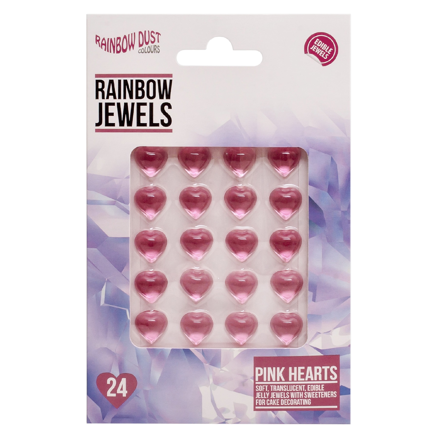 Rainbow Dust Fully Edible Jelly Jewels Pearls Hearts Roses