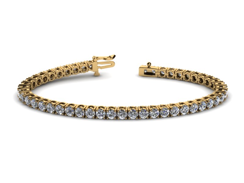 10 CARAT VS1VS2 G DIAMOND TENNIS BRACELET 14 K YELLOW GOLD ESTATE & APPRAISAL