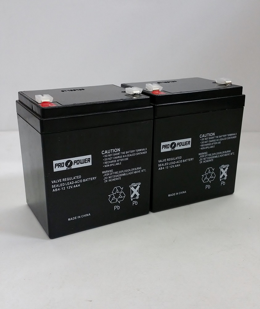 (2) Pro Power 12V 4AH Battery Razor E100 Electric Scooter & Gas