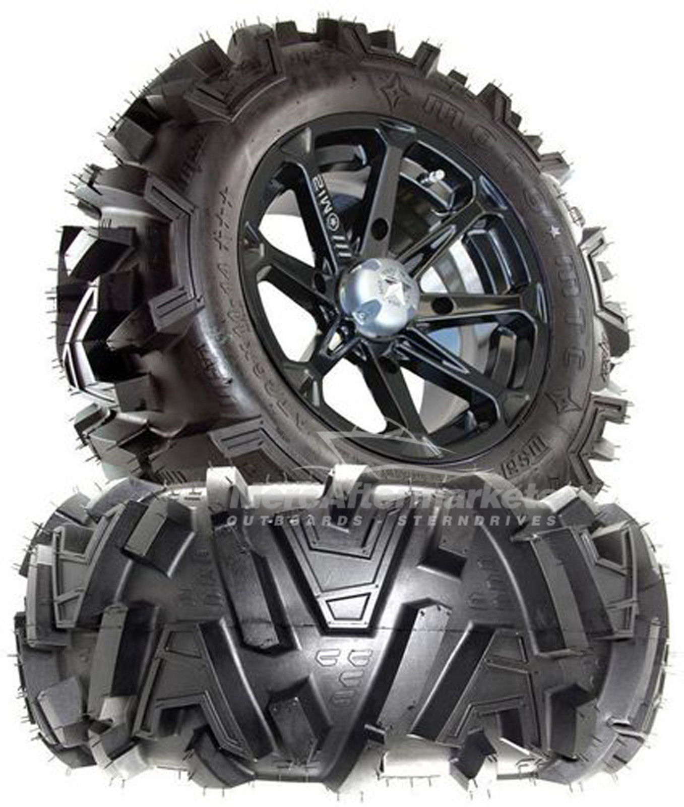 MSA M12 Diesel 14" ATV/UTV Wheels on 26" MotoMTC Tires for Polaris
