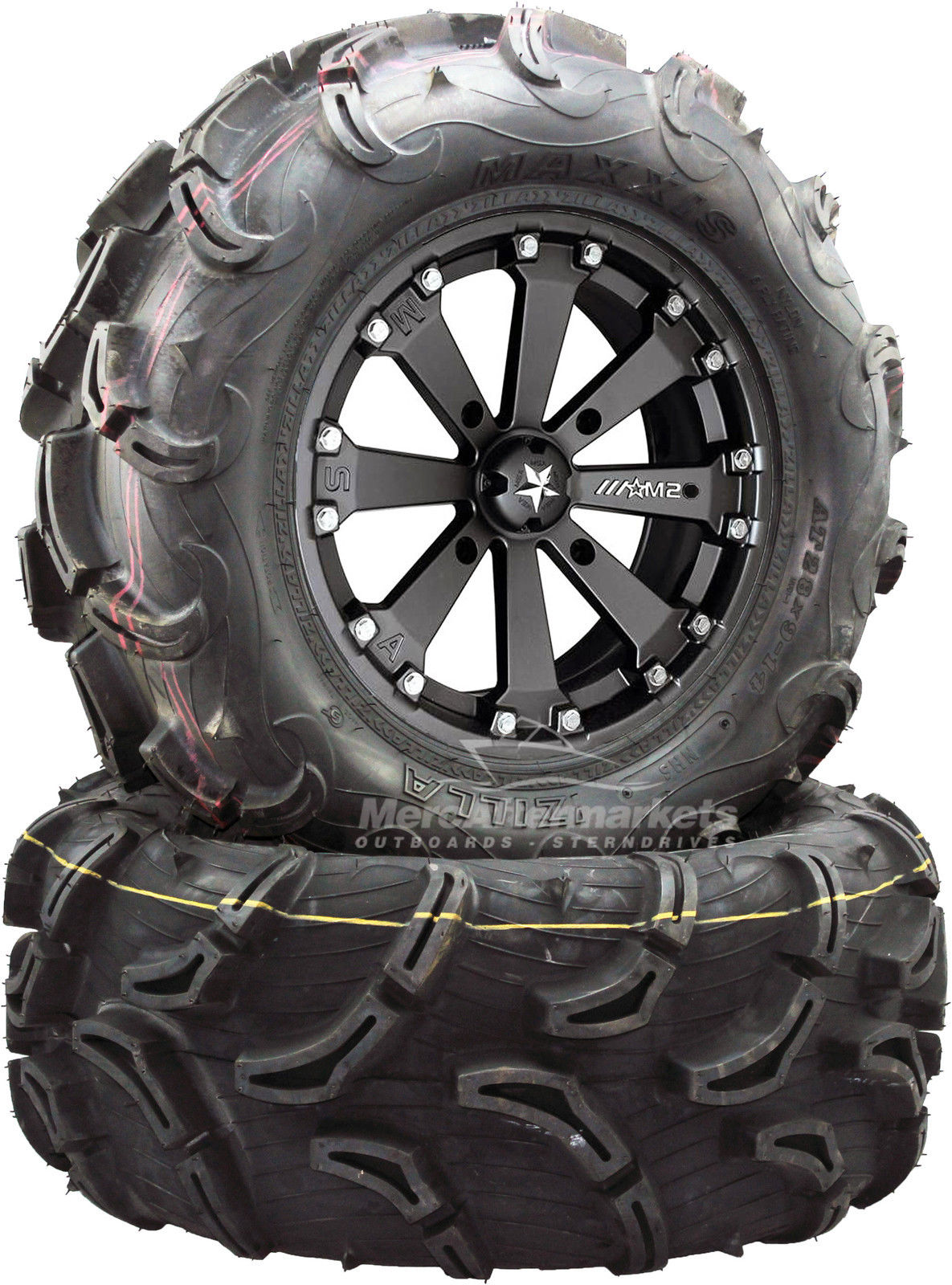 MSA M20 Kore Black 14" ATV/UTV Wheels 28" Maxxis Zilla Tires for