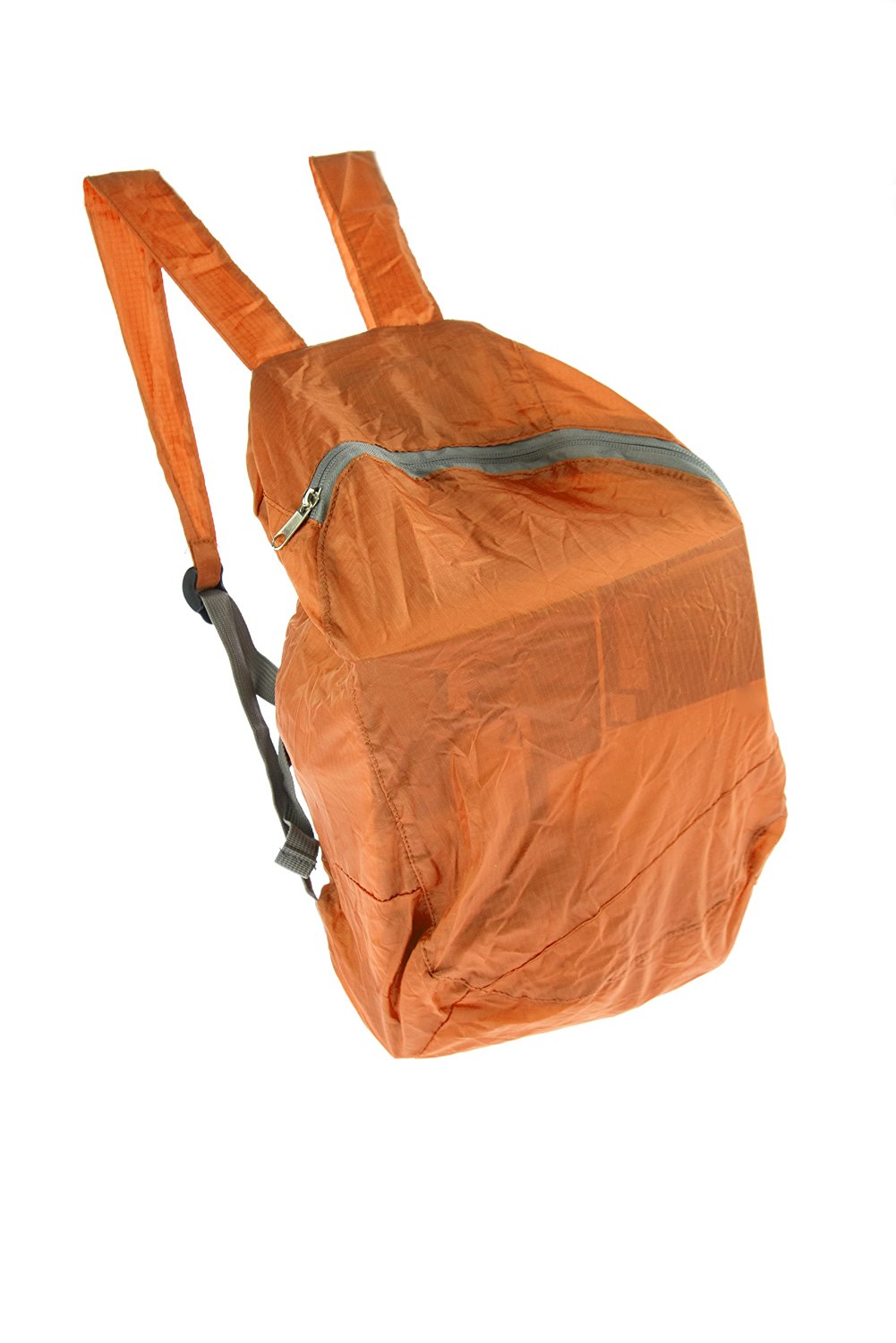 Orange Water Resistant Collapsible Backpack Zipper Pocket Inside eBay