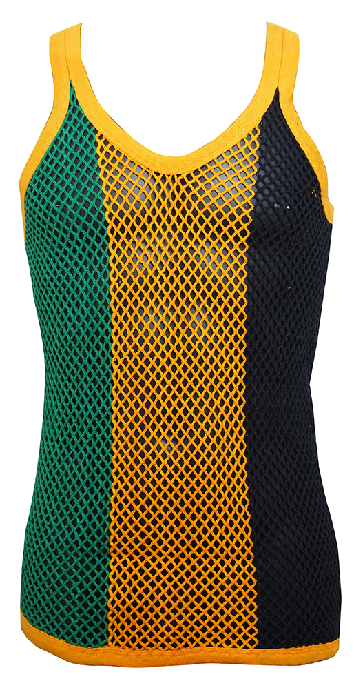 Crystal Mens 100 Cotton Stripe Mesh Fitted String Vest eBay