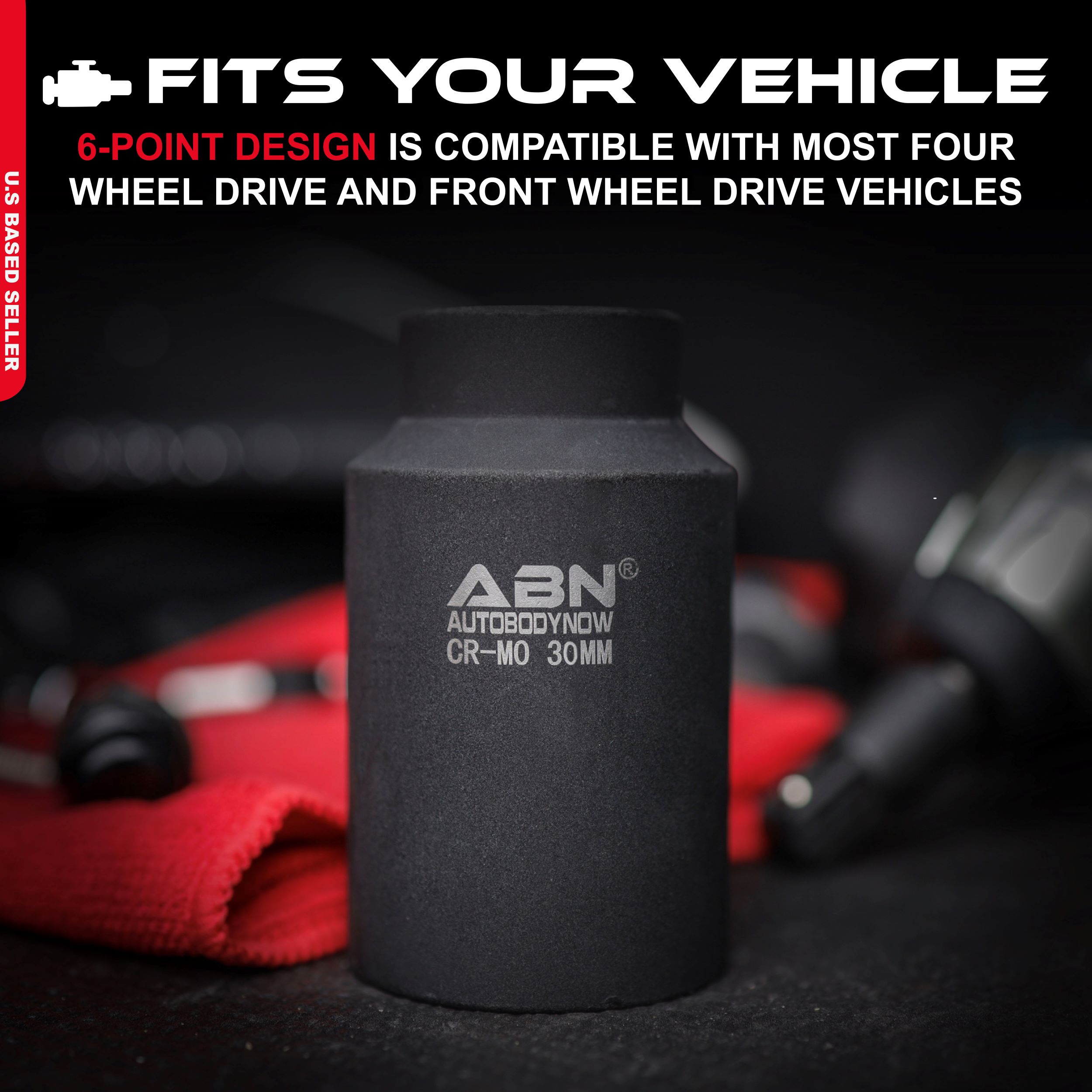 ABN Axle Nut Socket 1//2/" Inch Drive Universal for 6pt Axle Nut on Vehicles