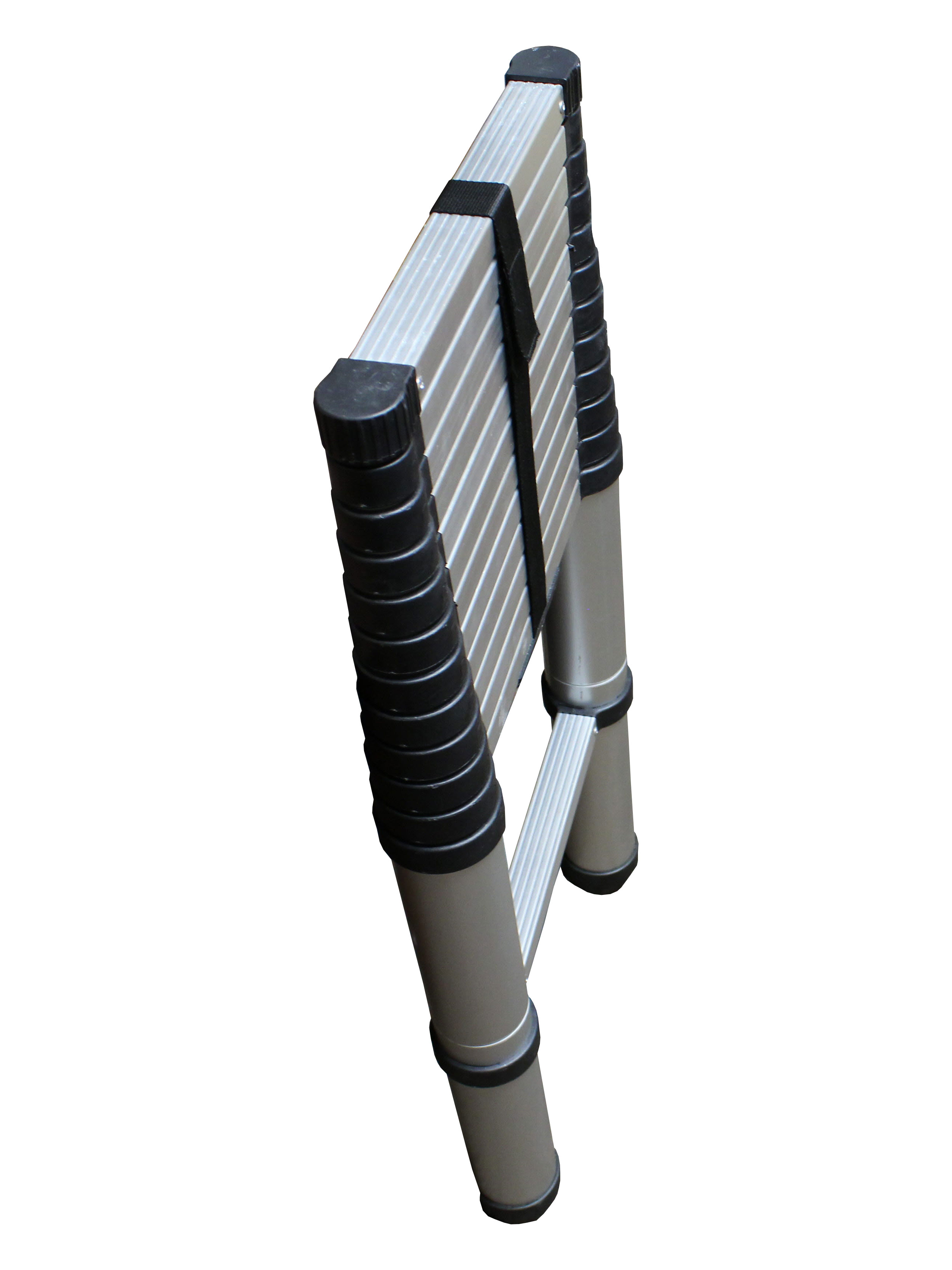 Telescoping Portable Ladder with Safety Locking Steps Aluminum Frame