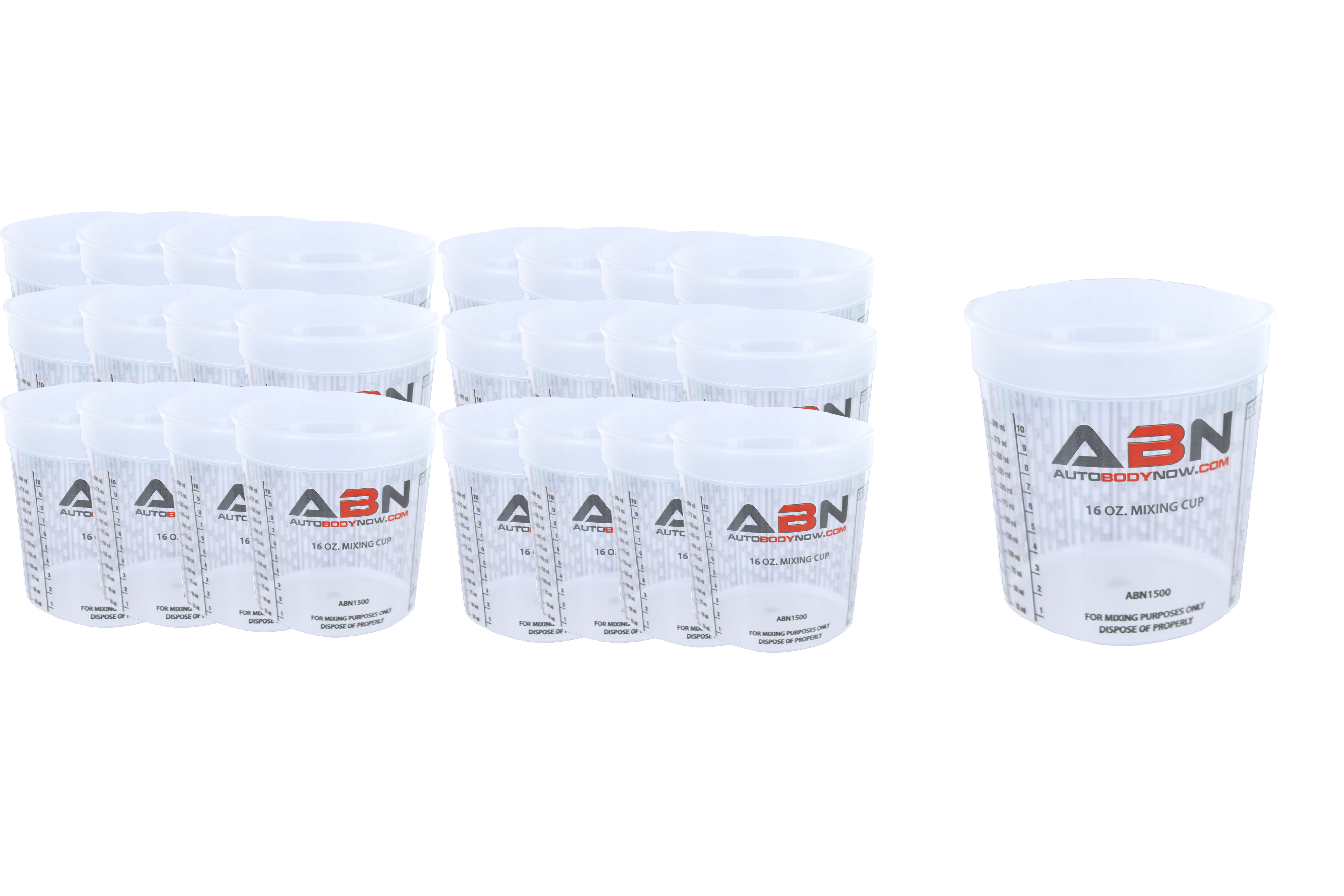 ABN 1500 16 Ounce Paint Mixing Cup 1 Pint Calibrated Mixing Ratios eBay