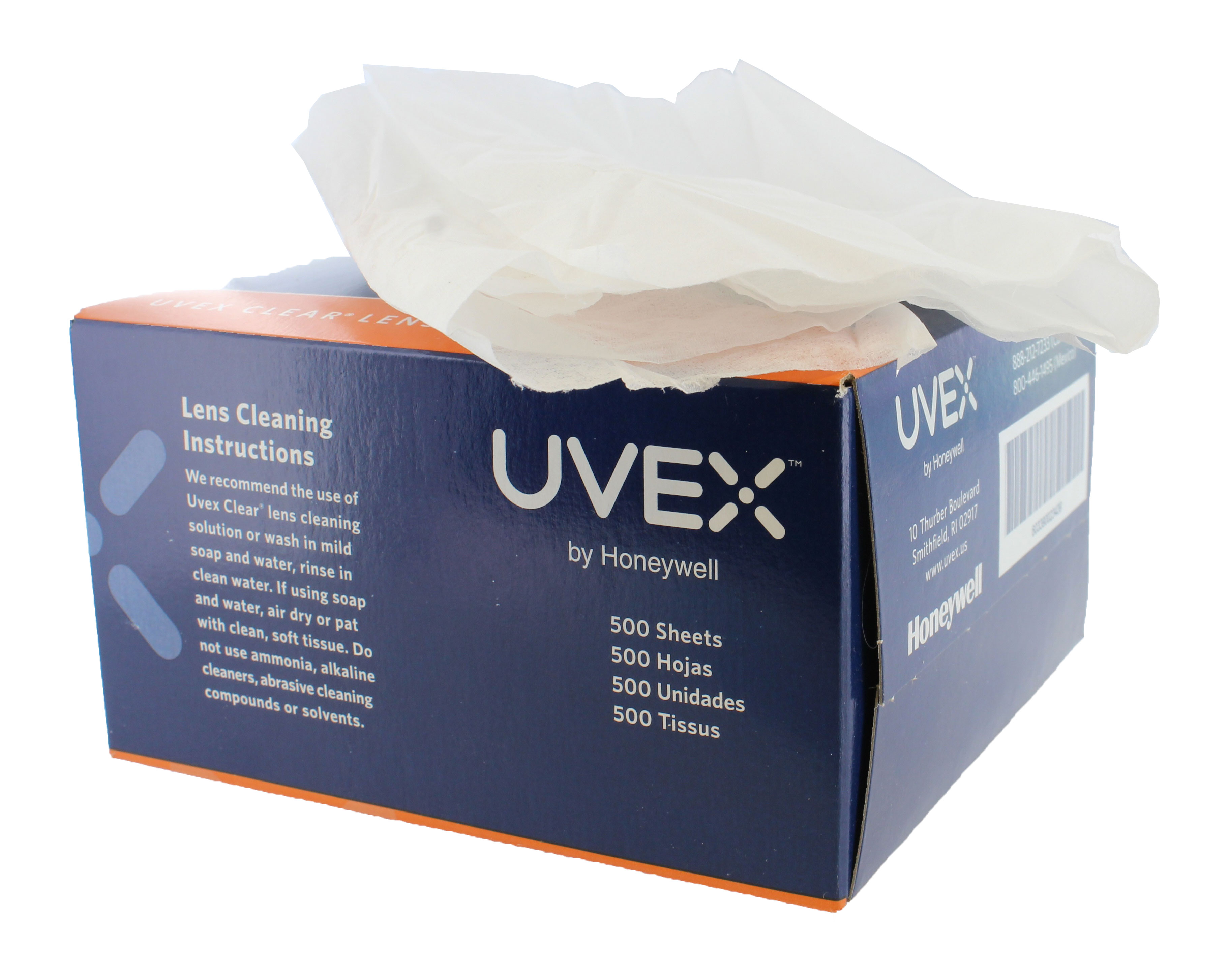 Uvex by Honeywell Clear Lens Cleaning Tissues, 500/Box eBay