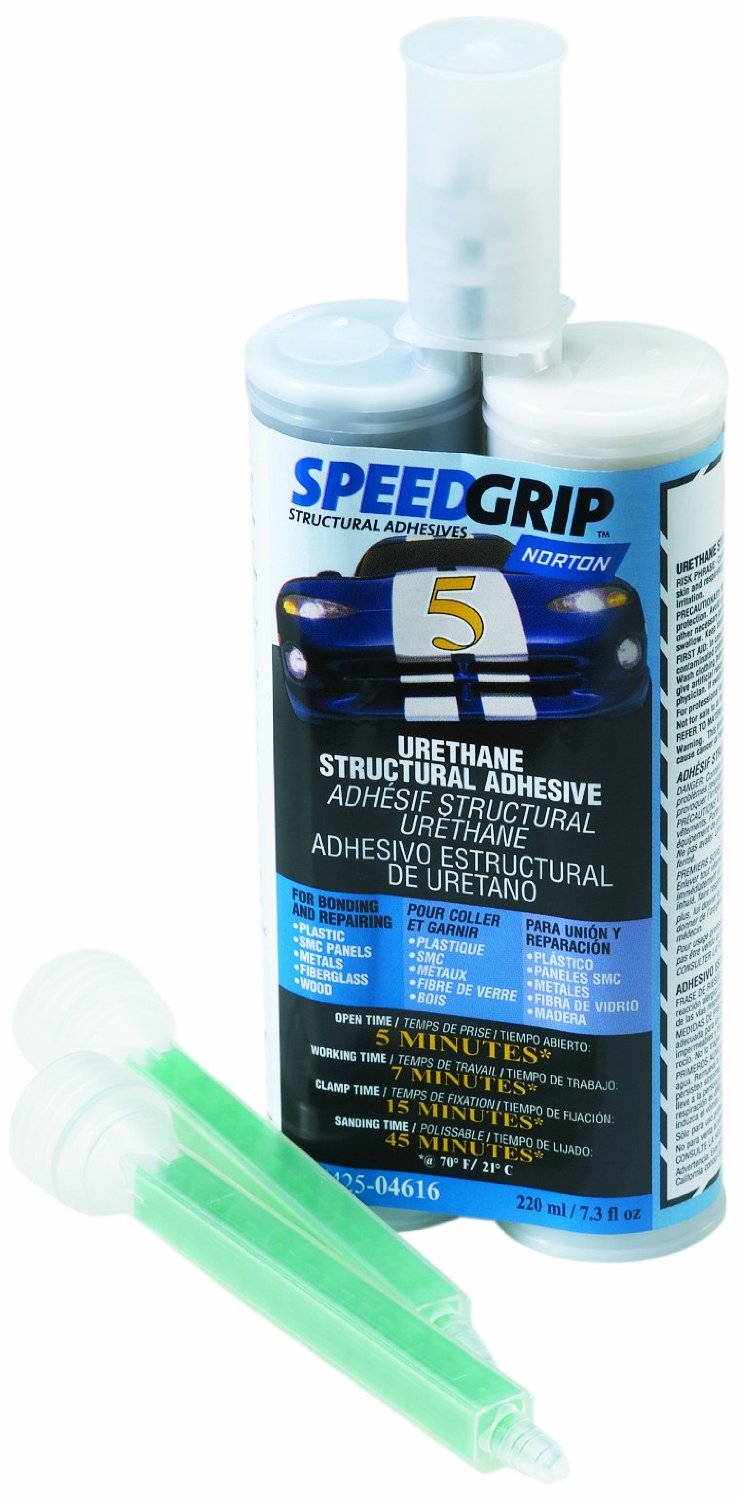 Norton 04616 Speed Grip 5 Minute Structural Adhesive Urethane, 220 ml