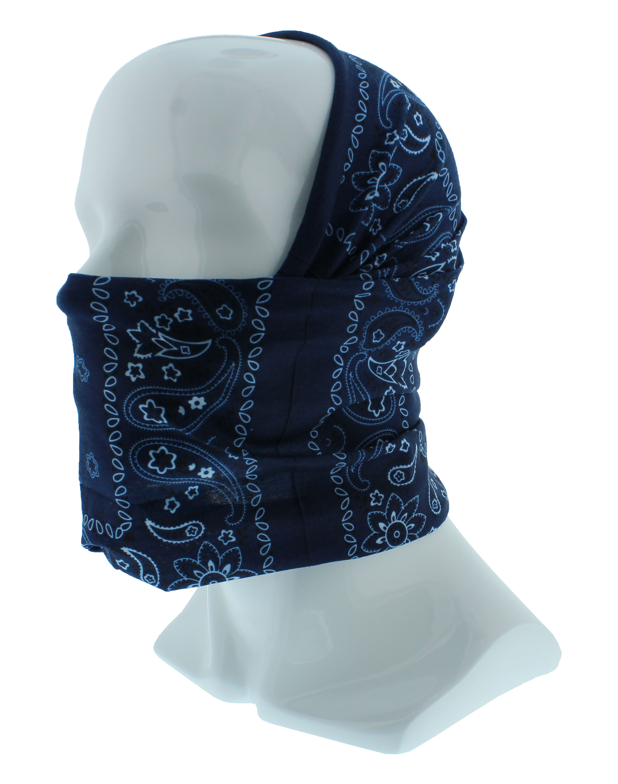 Blue Bandana Skull Motorcycle Paintball Seamless Tube Facemask Headwear