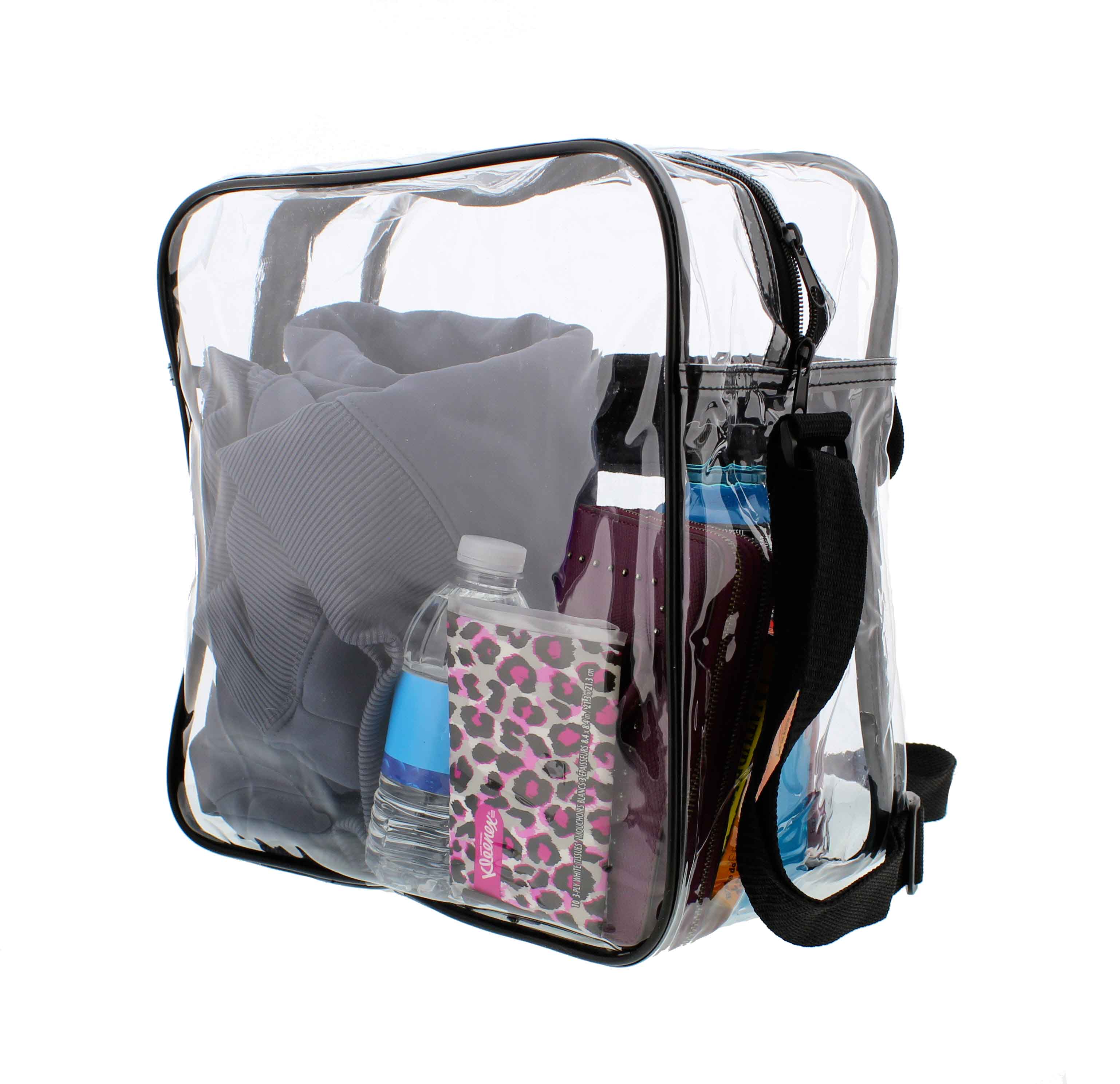 Clear Purse NFL Stadium Approved Bag with Zipper and Shoulder Strap eBay