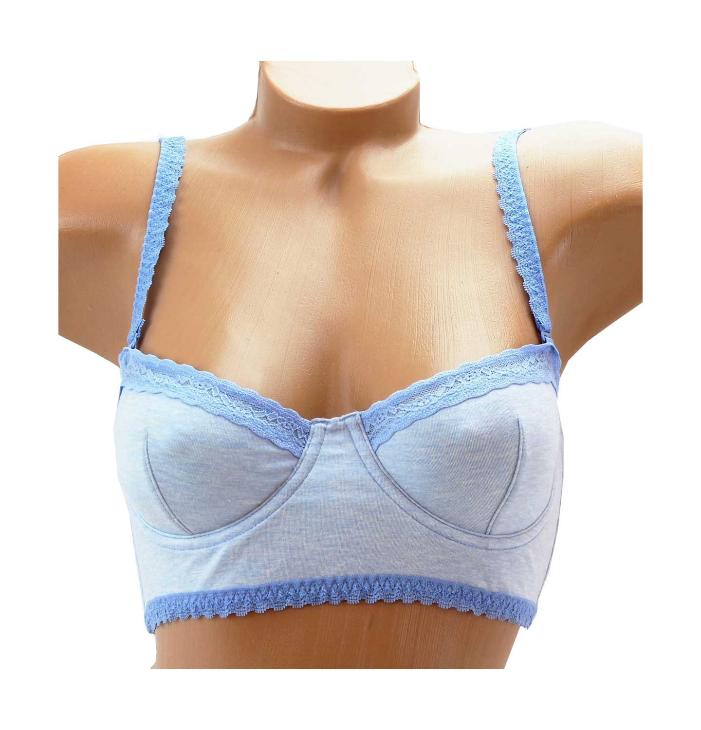 Victoria's Secret Long Line Unlined Cotton Adjustable Straps Bra Bralette eBay