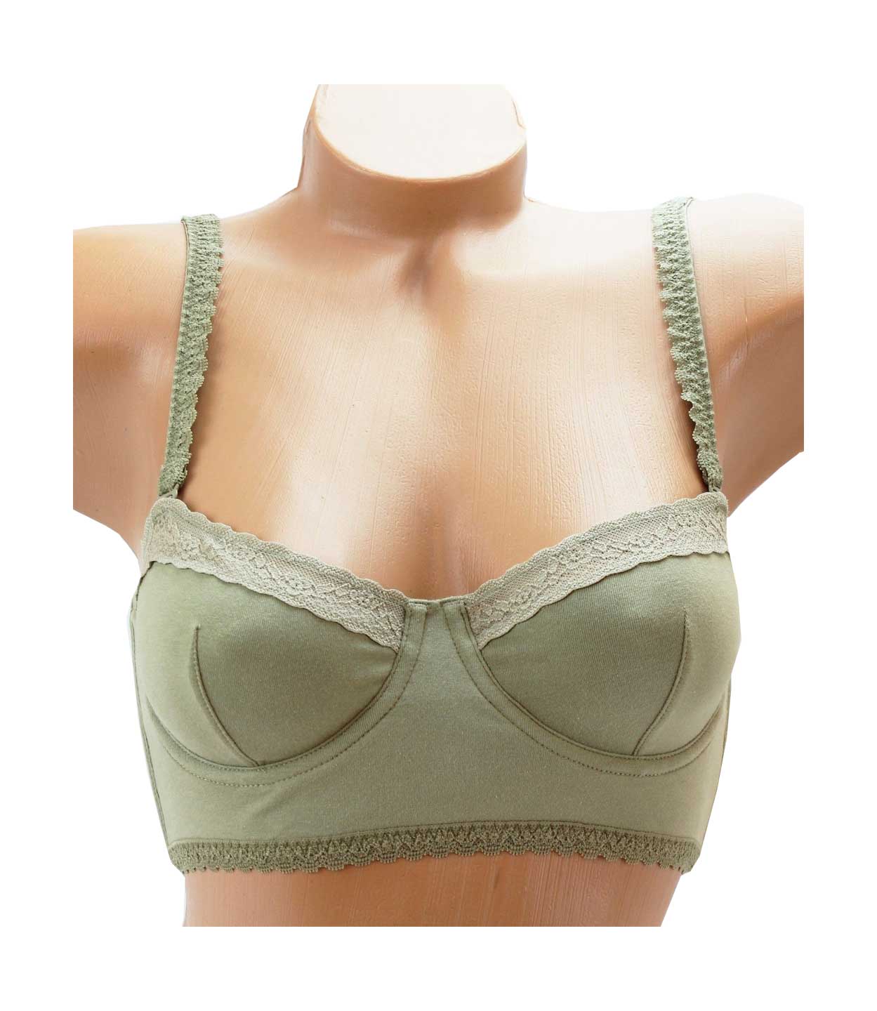 Victoria's Secret Long Line Unlined Cotton Adjustable Straps Bra