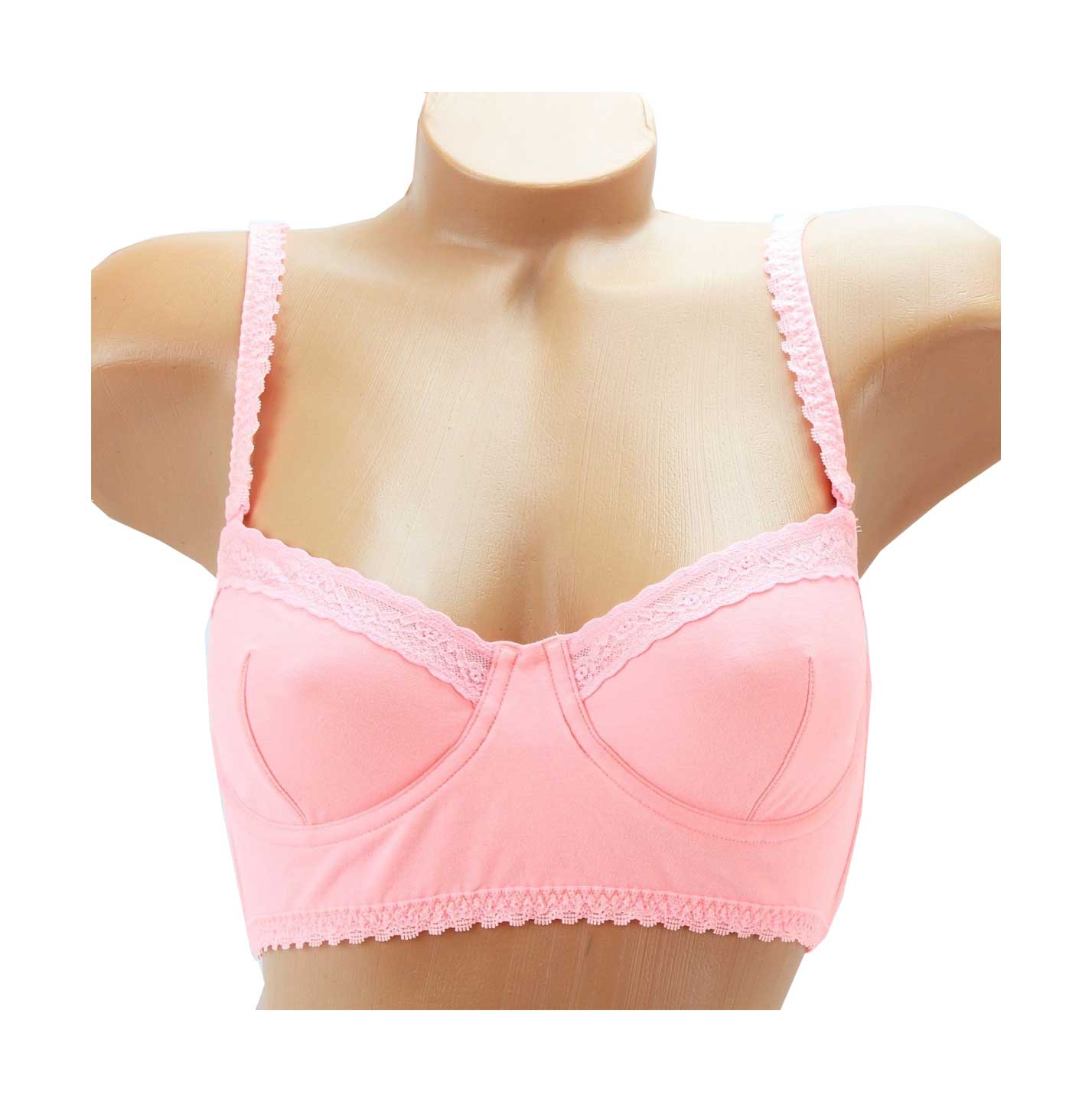 Victoria's Secret Long Line Unlined Cotton Adjustable Straps Bra